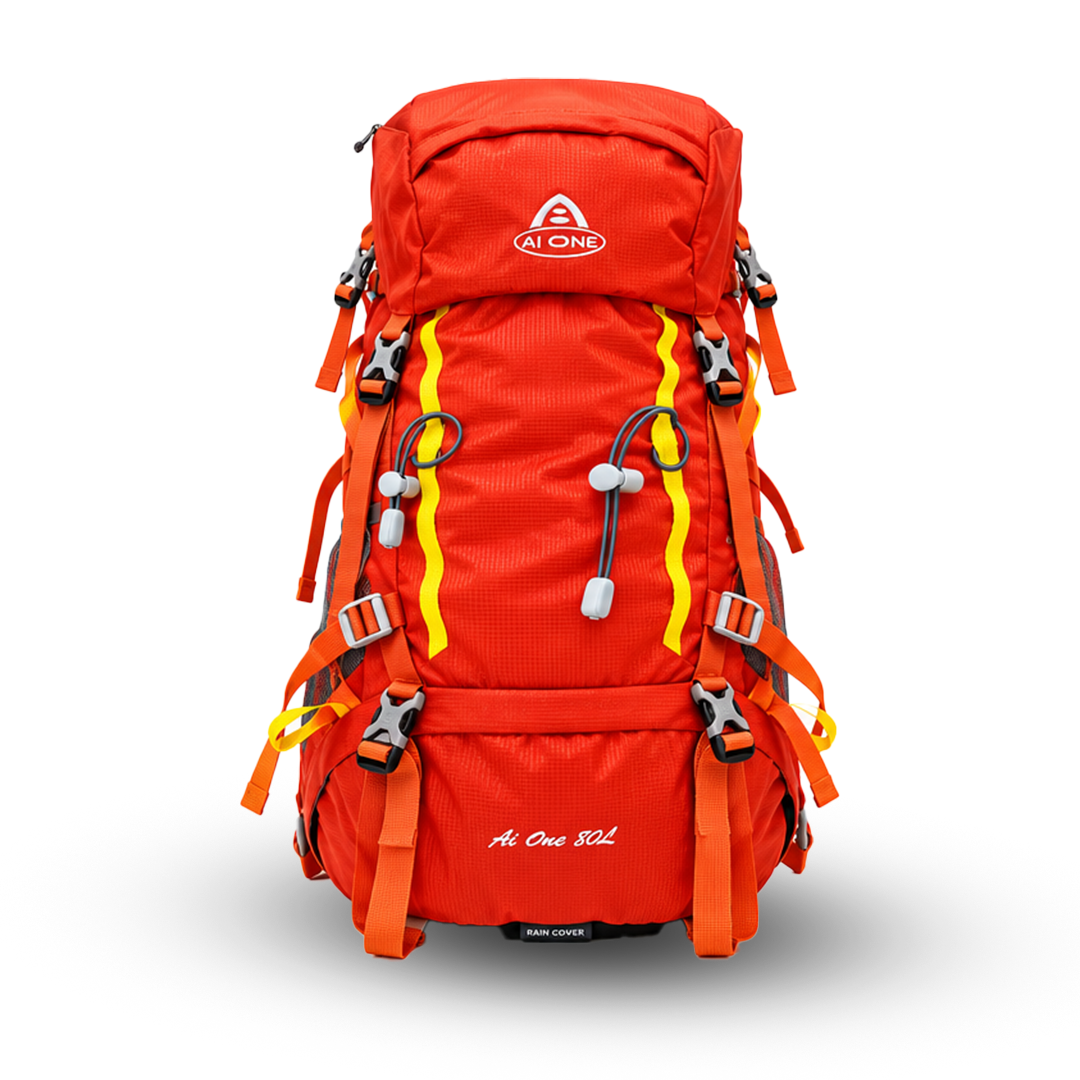 AI One 80L trekking backpack front view