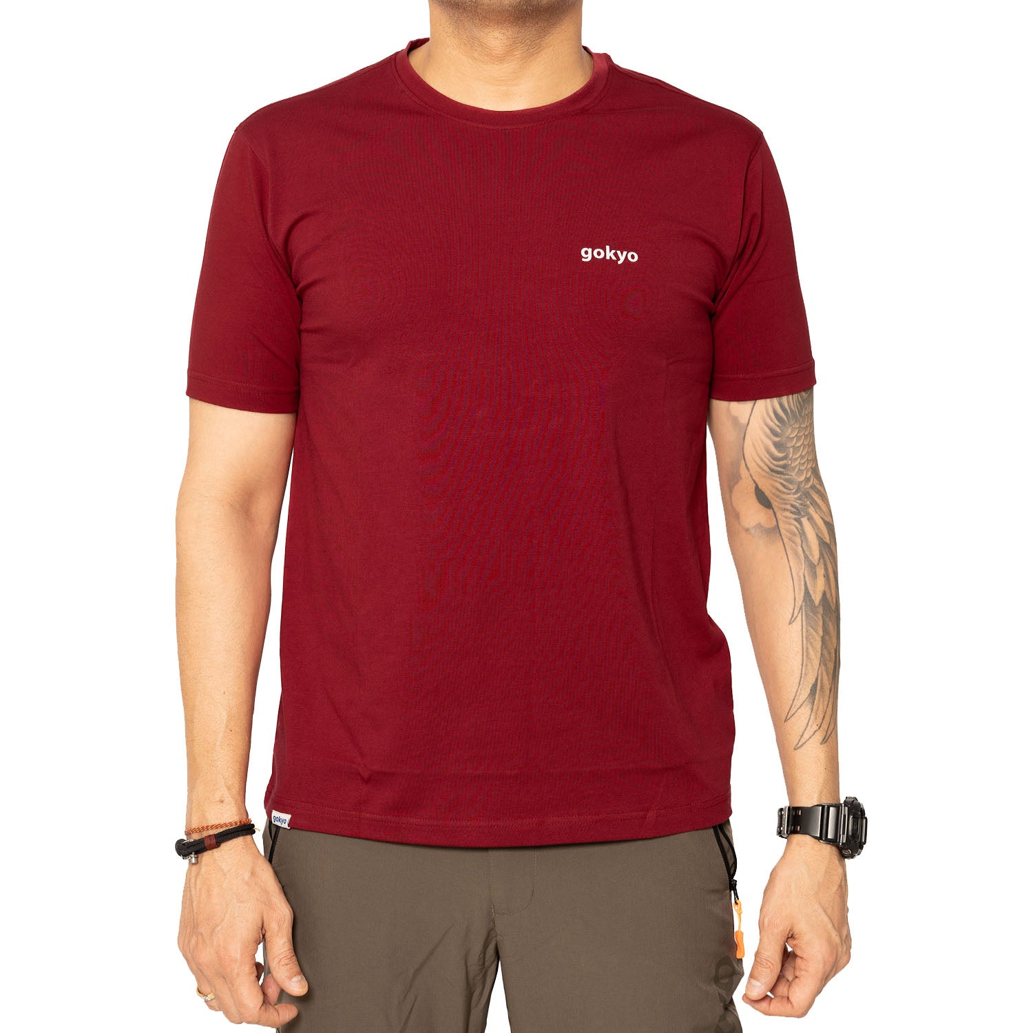 Buy Gokyo Gokyo Originals Cotton Tshirt Maroon | Trekking & Hiking T-shirts at Gokyo Outdoor Clothing & Gear