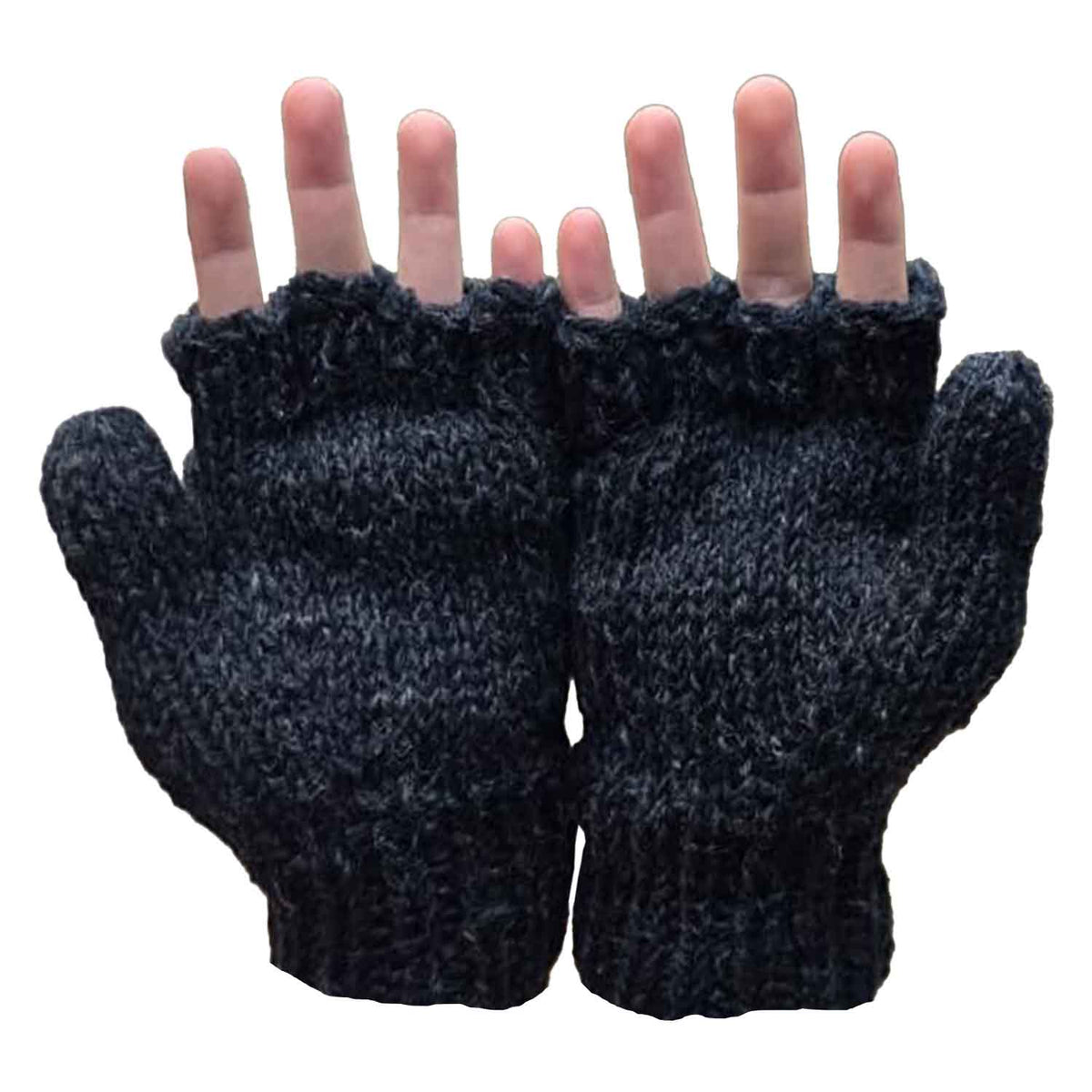 Buy Gokyo Spiti Convertible Wool Gloves with Mitten Flap Grey | Cold Weather Gloves at Gokyo Outdoor Clothing & Gear