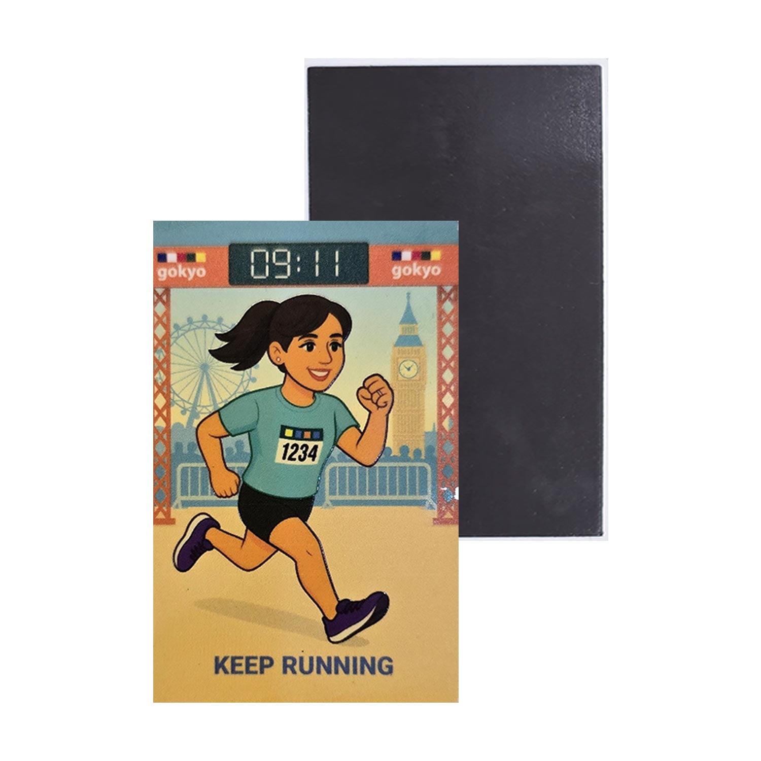 Buy Gokyo Keep Running Magnet Female 4.6 cm x 7.4 cm | Souvenirs at Gokyo Outdoor Clothing & Gear