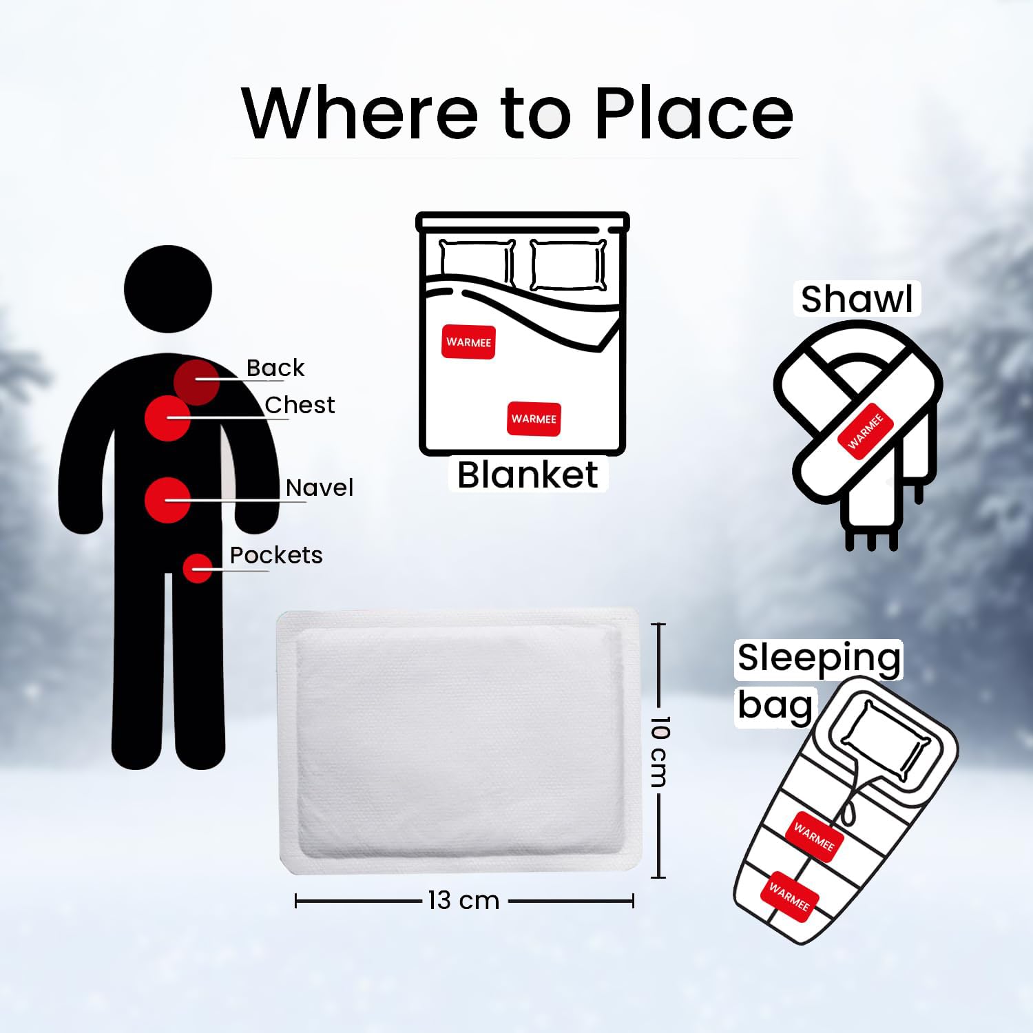 Buy Gokyo WARMEE Body Warmers (Pack of 5 pcs) | Heating Aids at Gokyo Outdoor Clothing & Gear