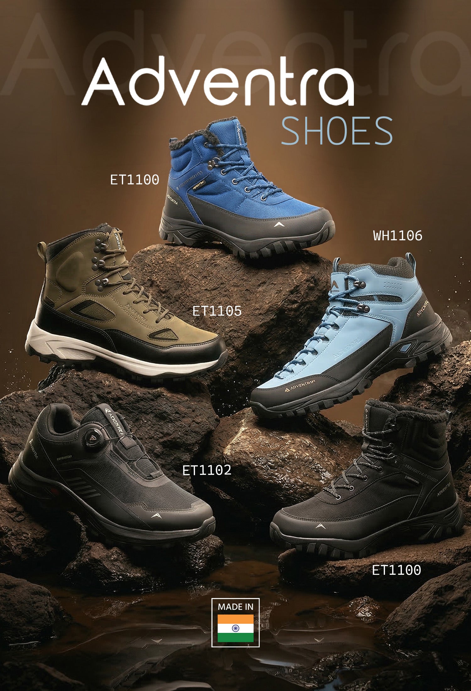 Adventra Premium trekking and Travel Shoes Collection