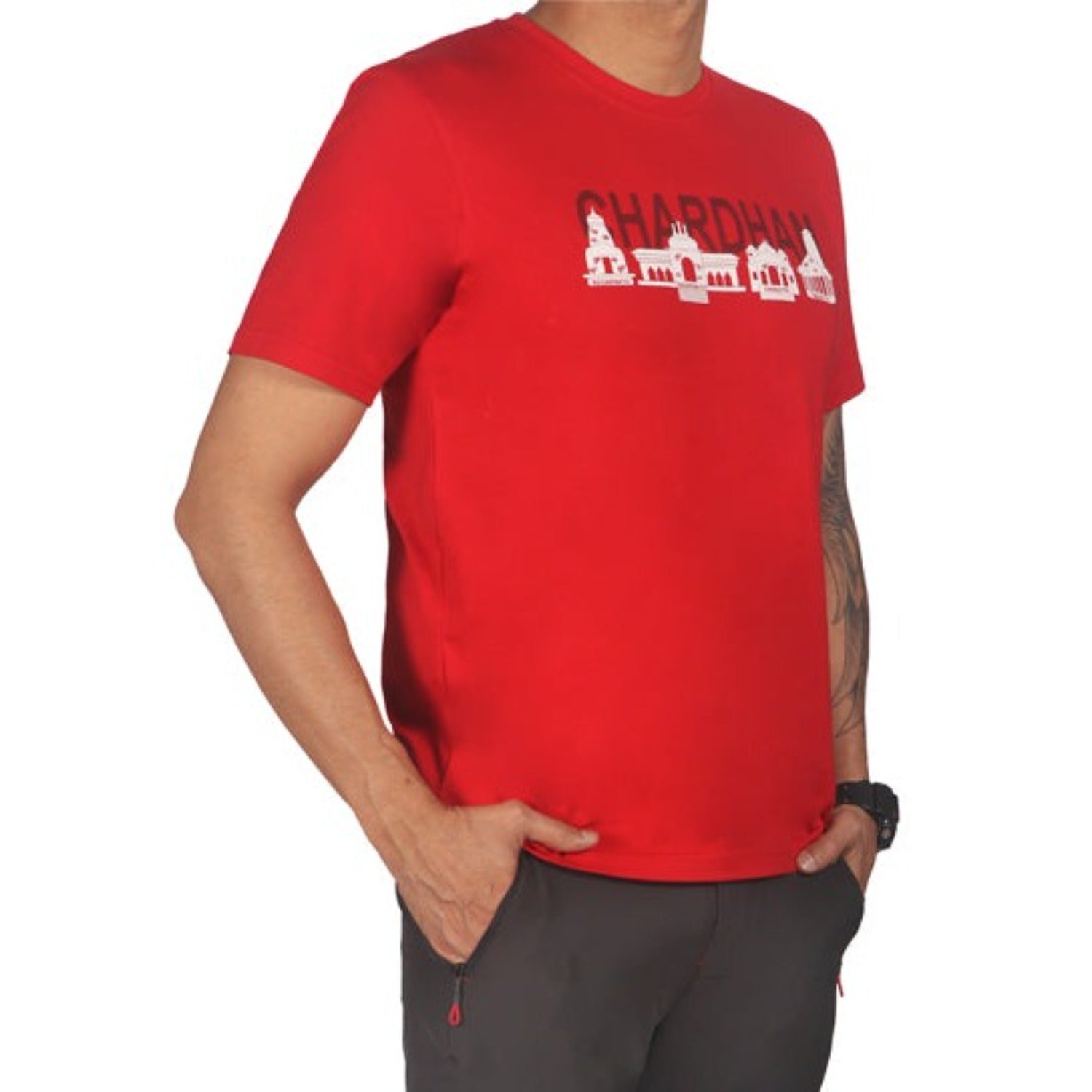 Buy Gokyo GOKYO Originals Char Dham Premium Cotton T-Shirt | Trekking & Hiking T-shirts at Gokyo Outdoor Clothing & Gear