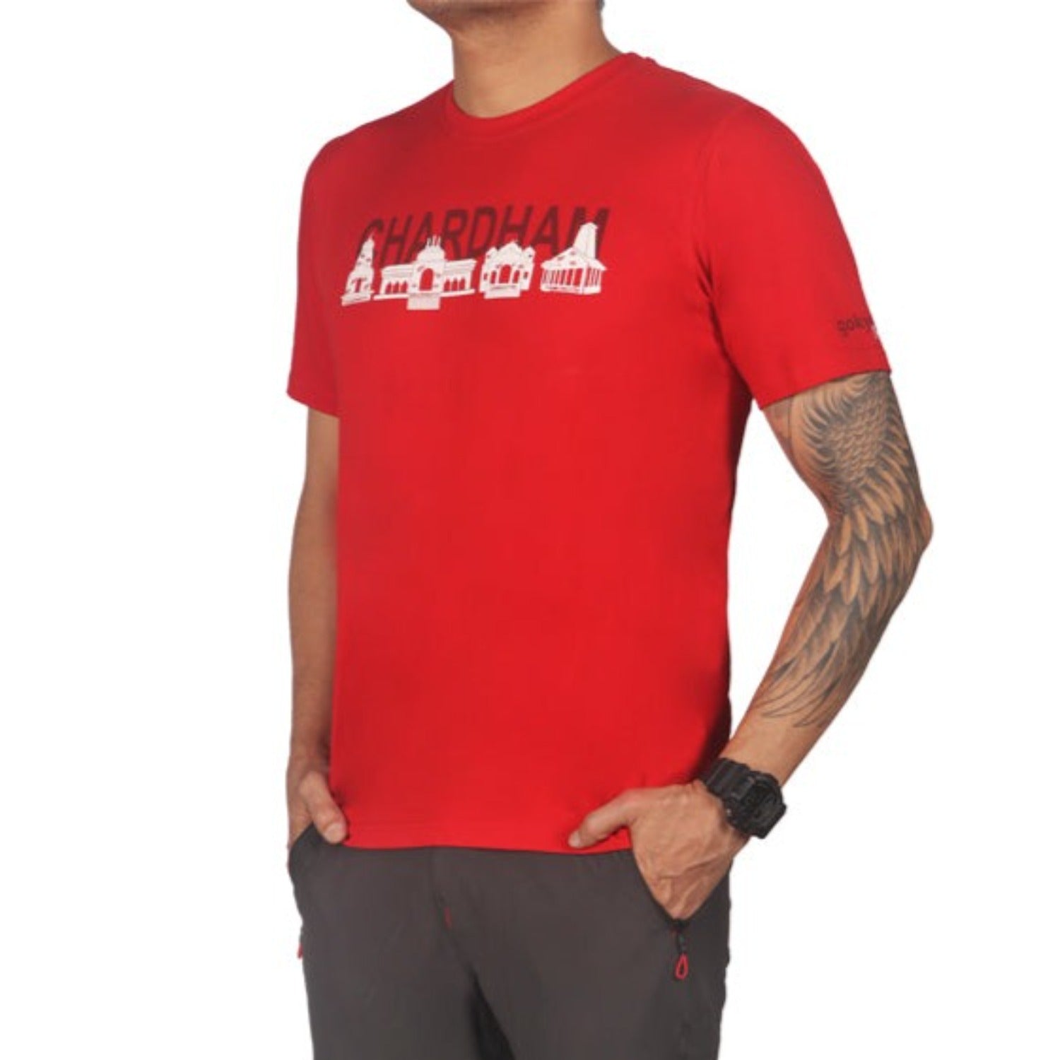 Buy Gokyo GOKYO Originals Char Dham Premium Cotton T-Shirt | Trekking & Hiking T-shirts at Gokyo Outdoor Clothing & Gear