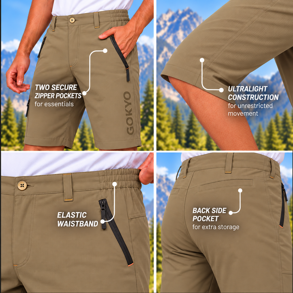 Buy Gokyo Coorg Hiking & Multipurpose Shorts | at Gokyo Outdoor Clothing & Gear