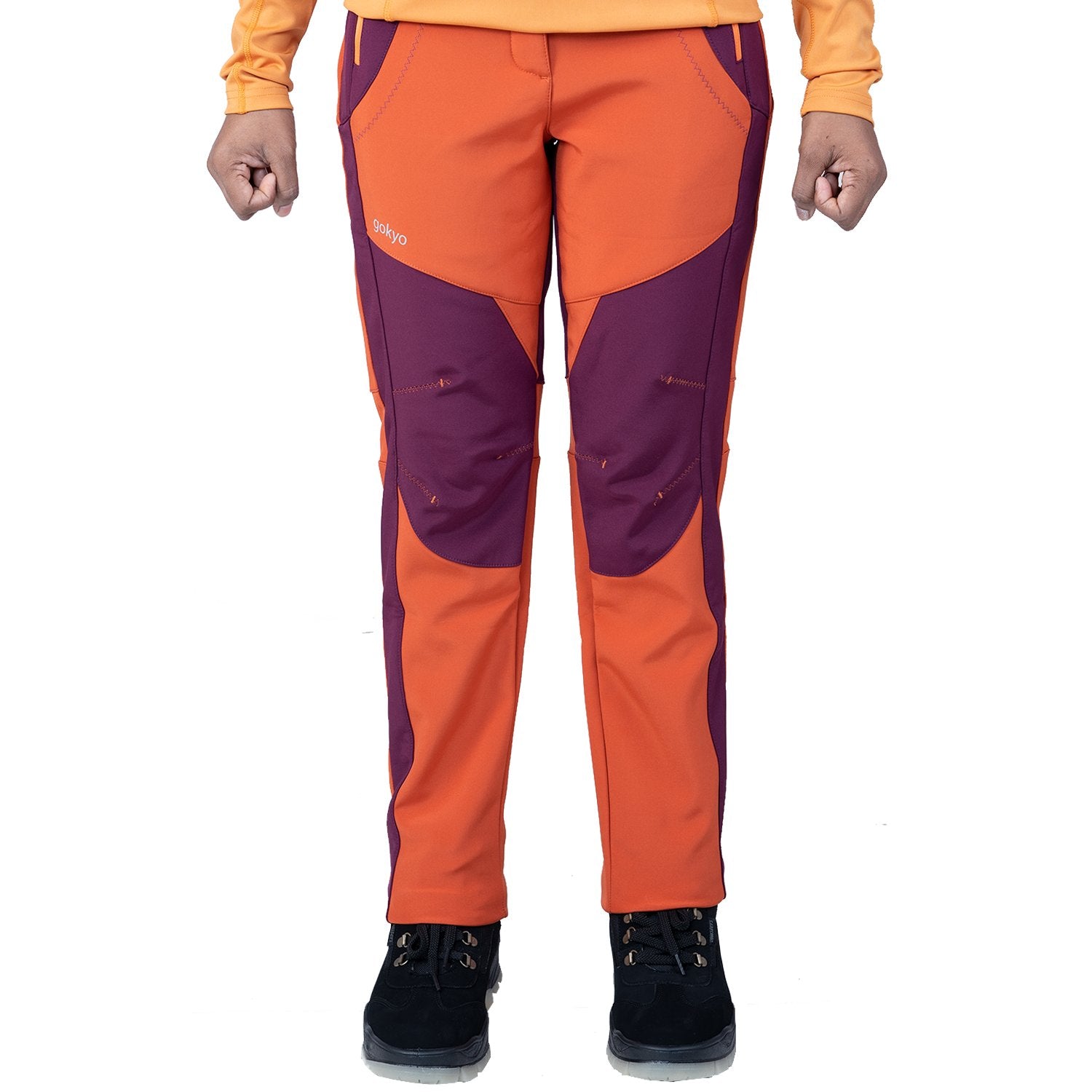 Buy Gokyo K2 Cold Weather Trekking & Outdoor Pants in Orange - Women Orange | Trekking & Hiking Pants at Gokyo Outdoor Clothing & Gear