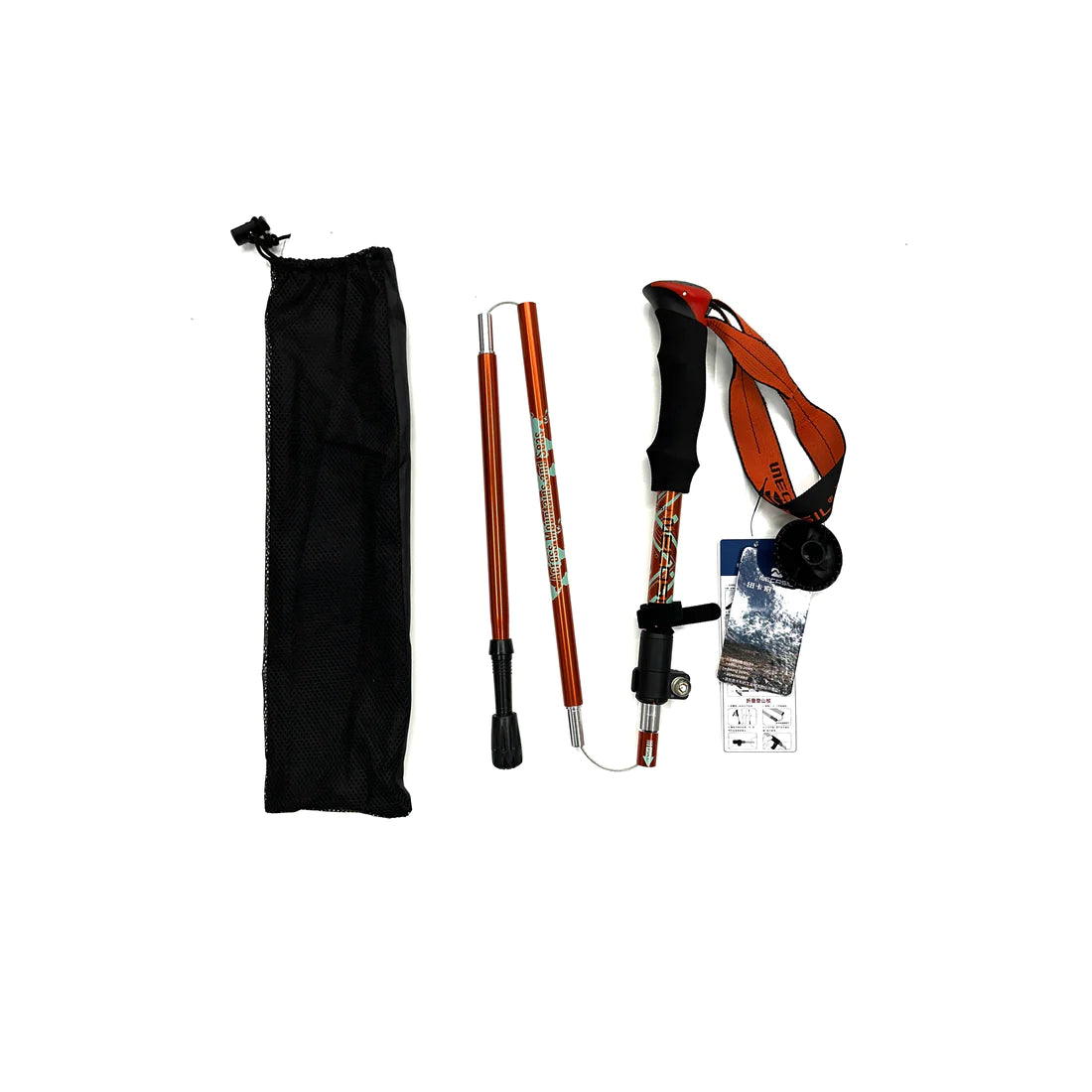Buy Gokyo K2 33 cm Foldable Trekking Pole Orange 1 pc | Trekking Pole at Gokyo Outdoor Clothing & Gear