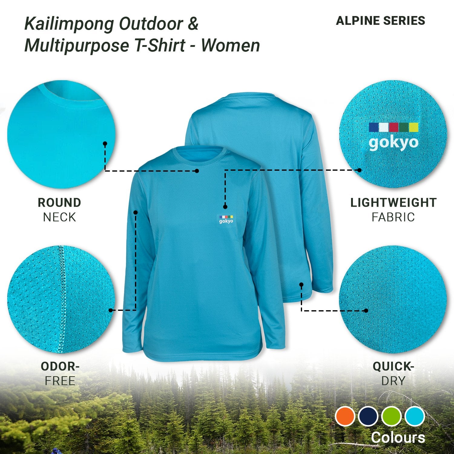 Buy Gokyo Kalimpong Outdoor & Multipurpose Tshirt - Women | Trekking & Hiking T-shirts at Gokyo Outdoor Clothing & Gear