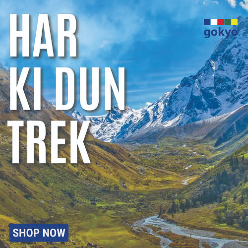 Gokyo Outdoor Clothing & Gear banner featuring Har Ki Dun Trek gear checklist