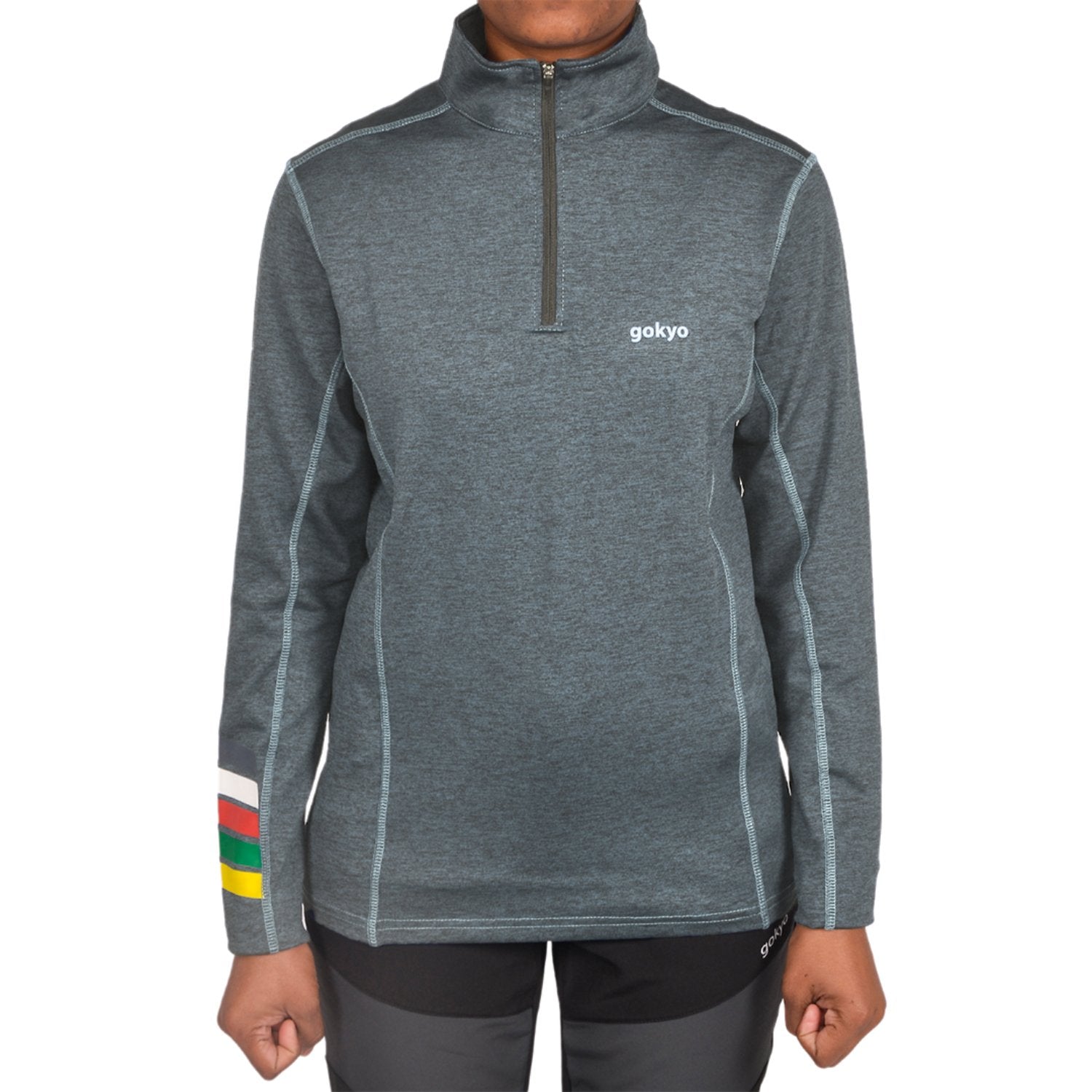Buy Gokyo K2 Melange Trekking Tshirt - Women Olive Grey | Trekking & Hiking T-shirts at Gokyo Outdoor Clothing & Gear