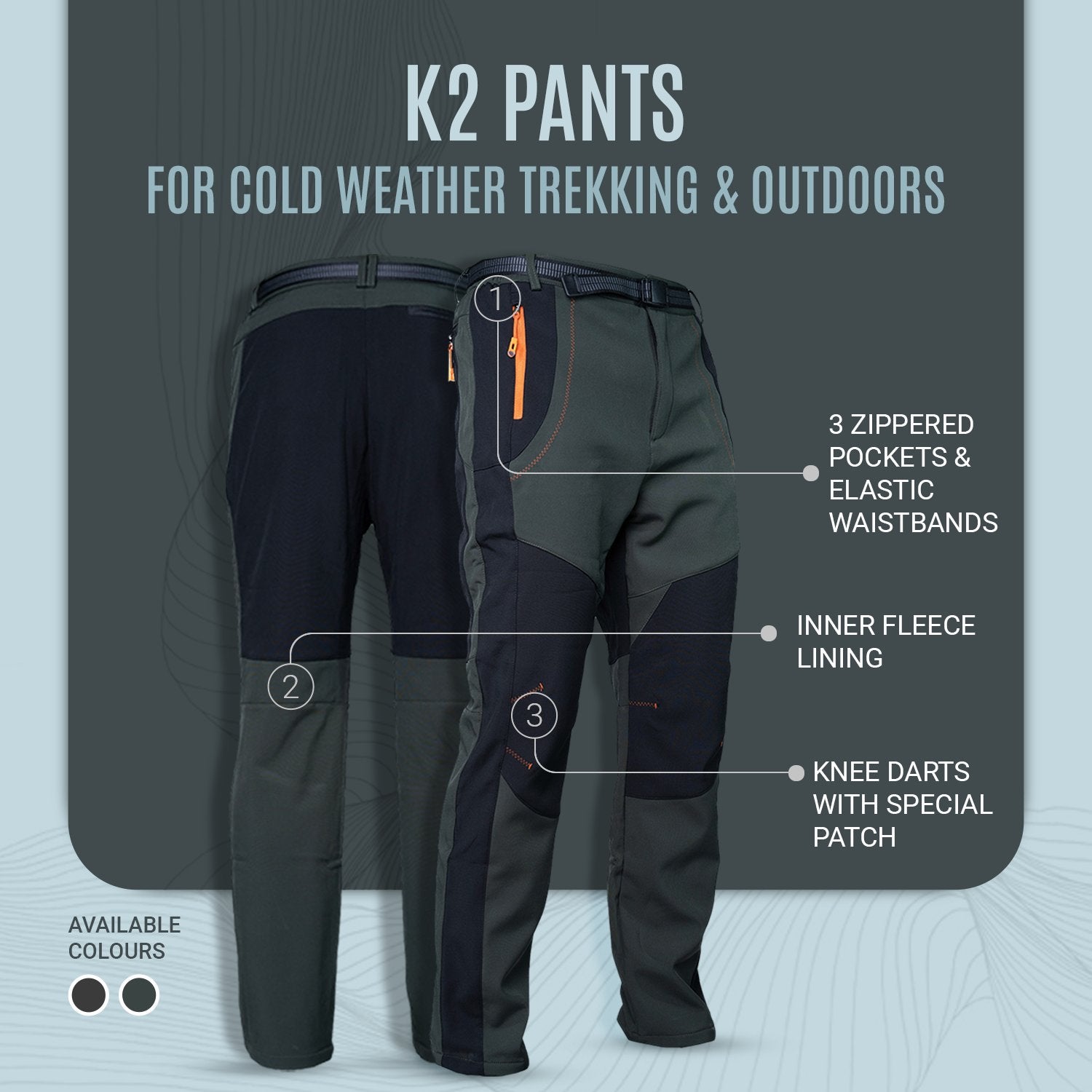 Buy Gokyo K2 Cold Weather Trekking & Travel Pants | Mens Trekking & Hiking Pants at Gokyo Outdoor Clothing & Gear
