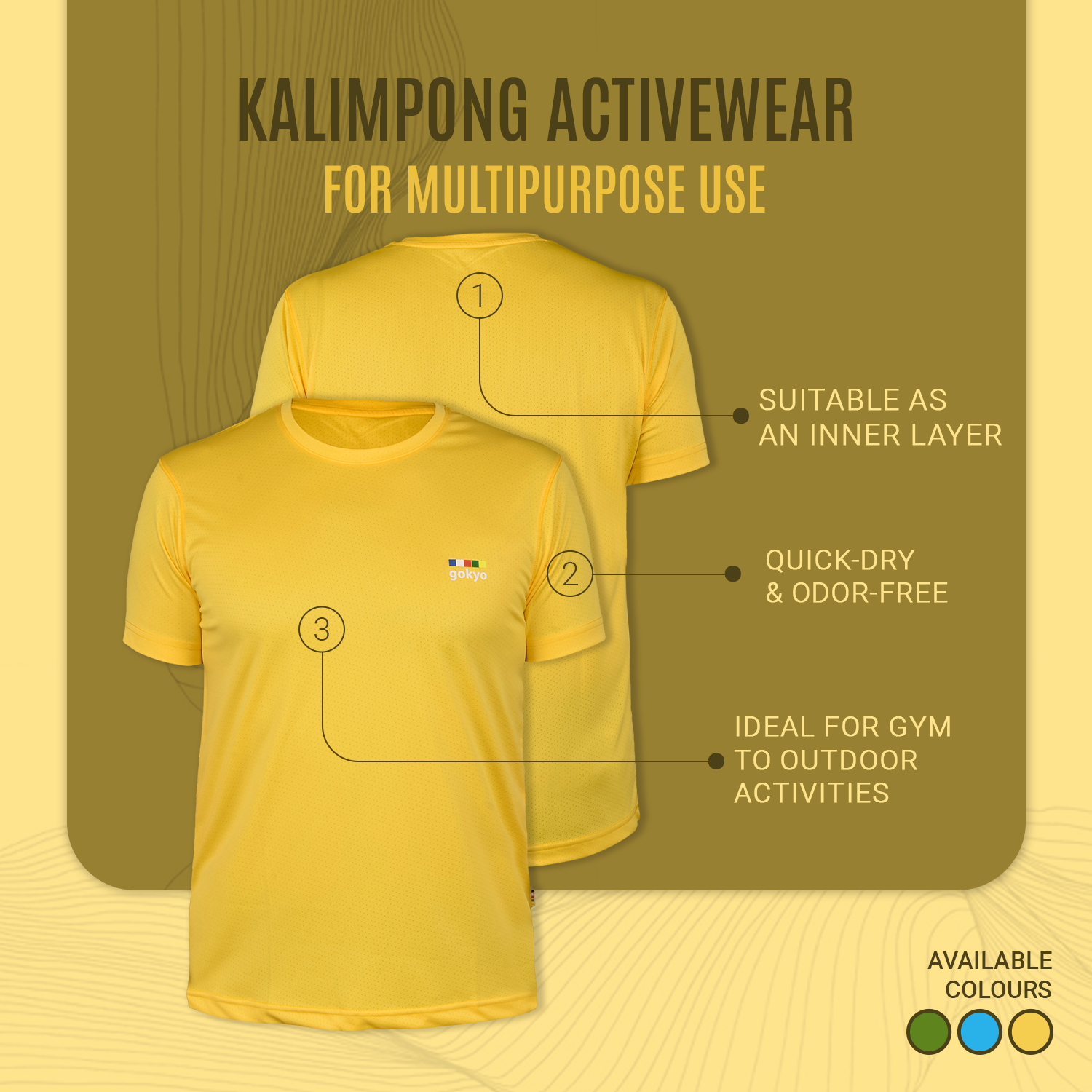 Buy Gokyo Kalimpong Activewear DryFit Tshirt | Trekking & Hiking T-shirts at Gokyo Outdoor Clothing & Gear