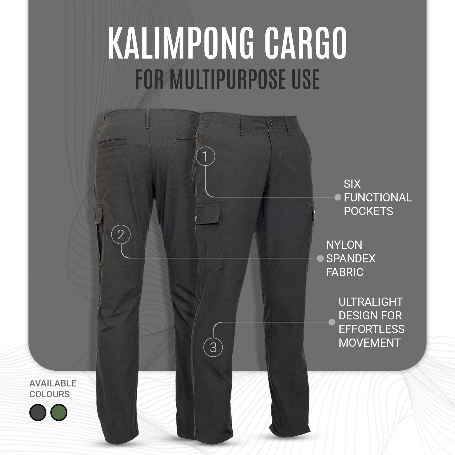 Buy Gokyo Kalimpong Dry Fit Cargo Hiking Pants | Mens Trekking & Hiking Pants at Gokyo Outdoor Clothing & Gear