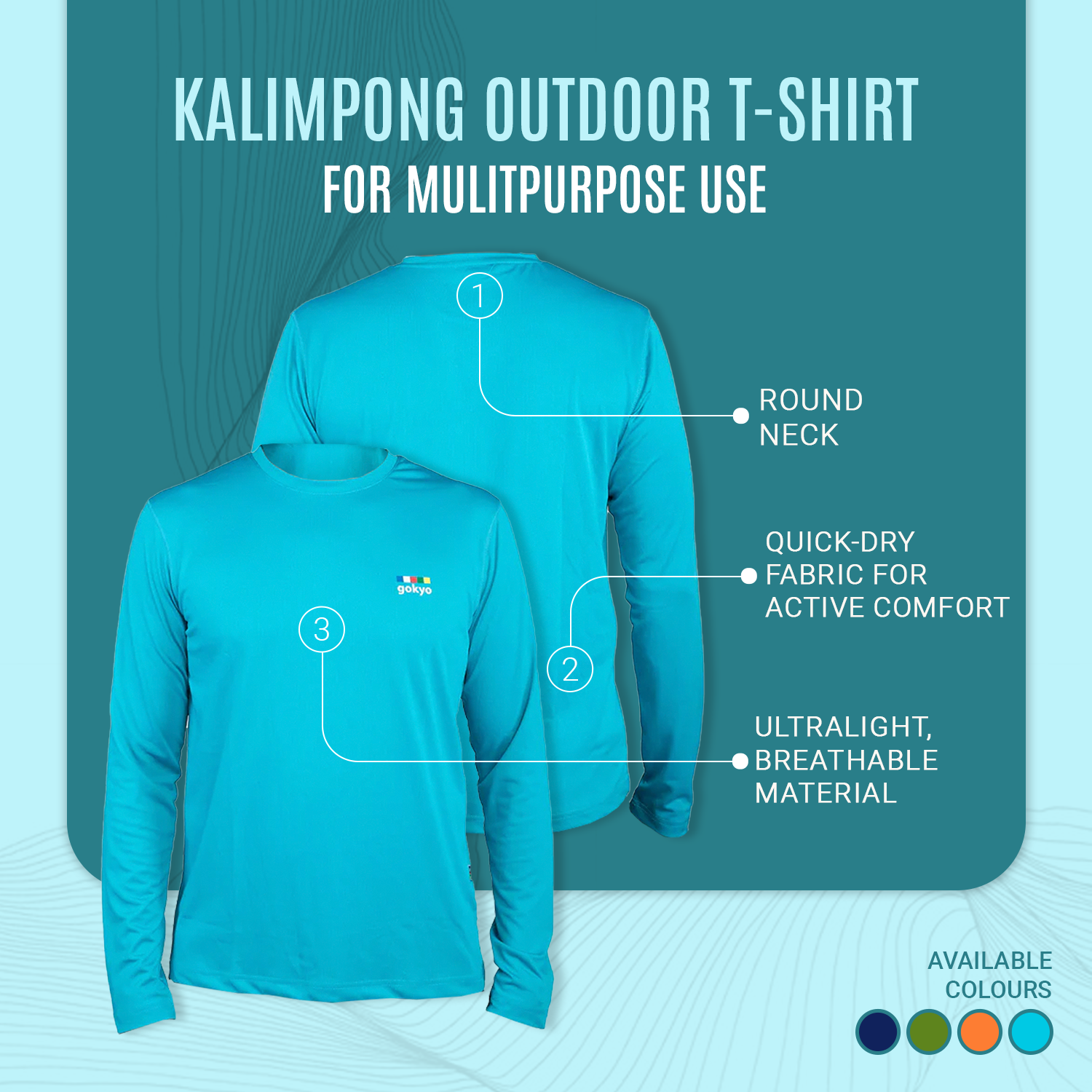 Buy Gokyo Kalimpong Outdoor & Multipurpose Tshirt | Trekking & Hiking T-shirts at Gokyo Outdoor Clothing & Gear