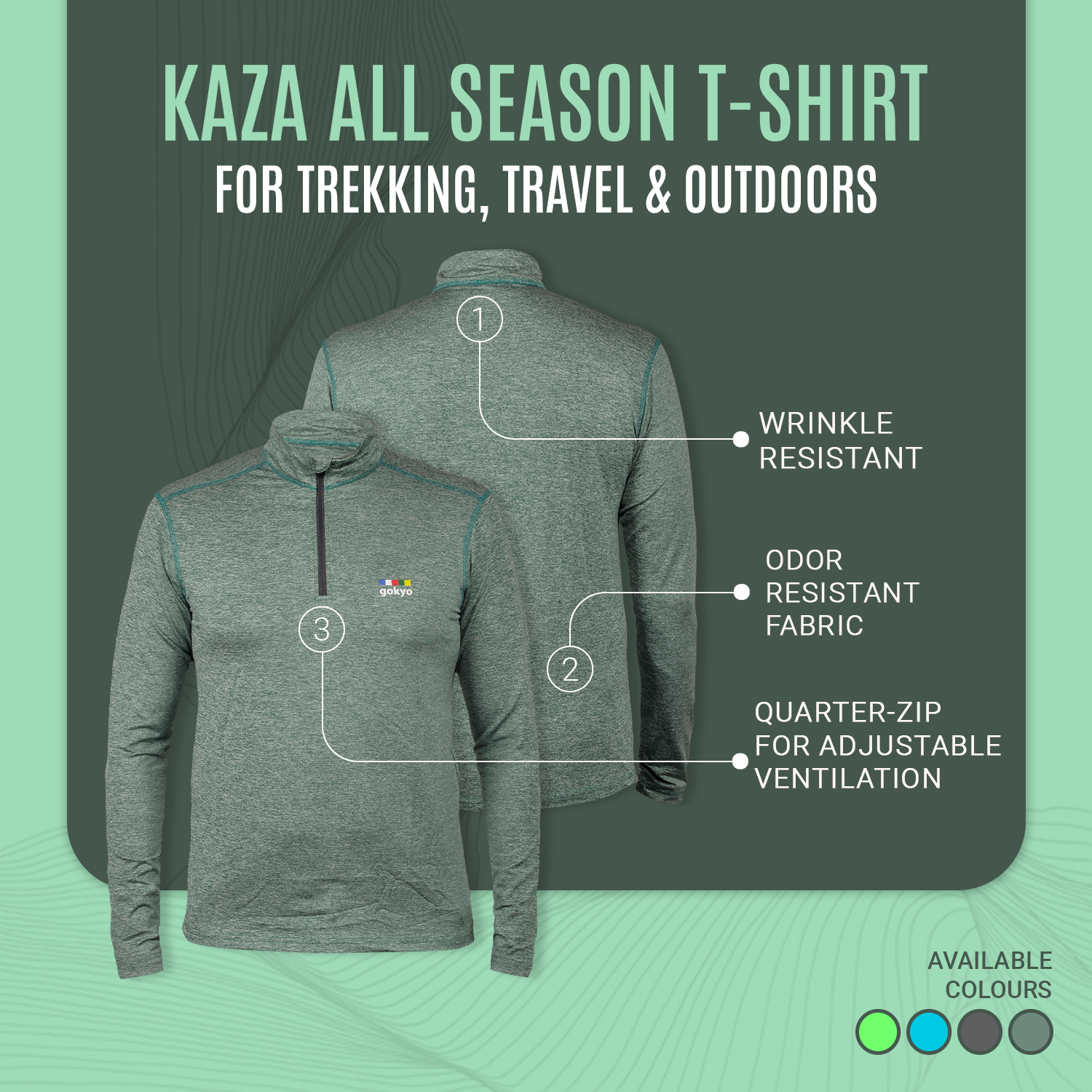 Buy Gokyo Kaza All Season Outdoor & Trekking Tshirt | Trekking & Hiking T-shirts at Gokyo Outdoor Clothing & Gear