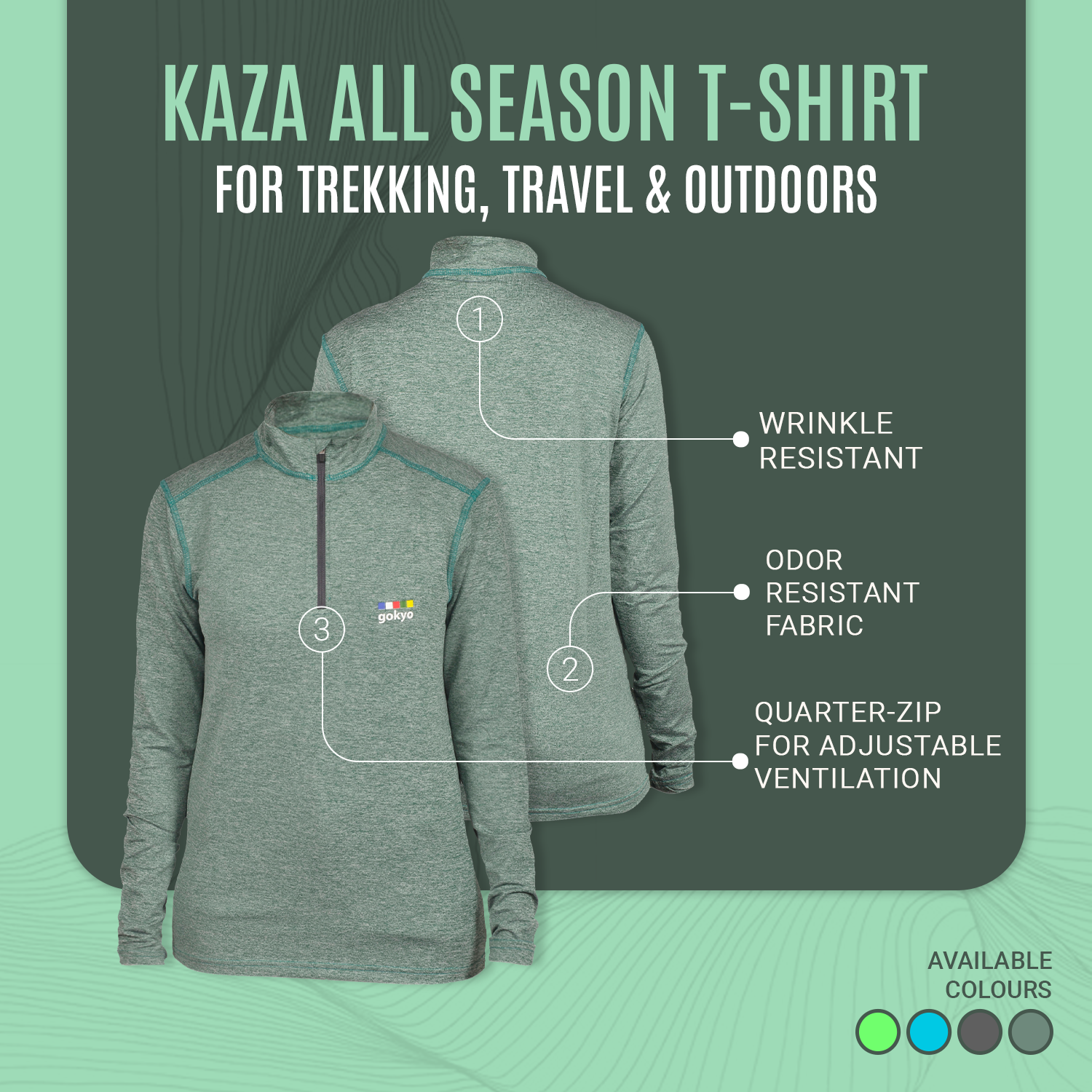 Buy Gokyo Kaza All Season Outdoor & Trekking Tshirt - Women | Trekking & Hiking T-shirts at Gokyo Outdoor Clothing & Gear