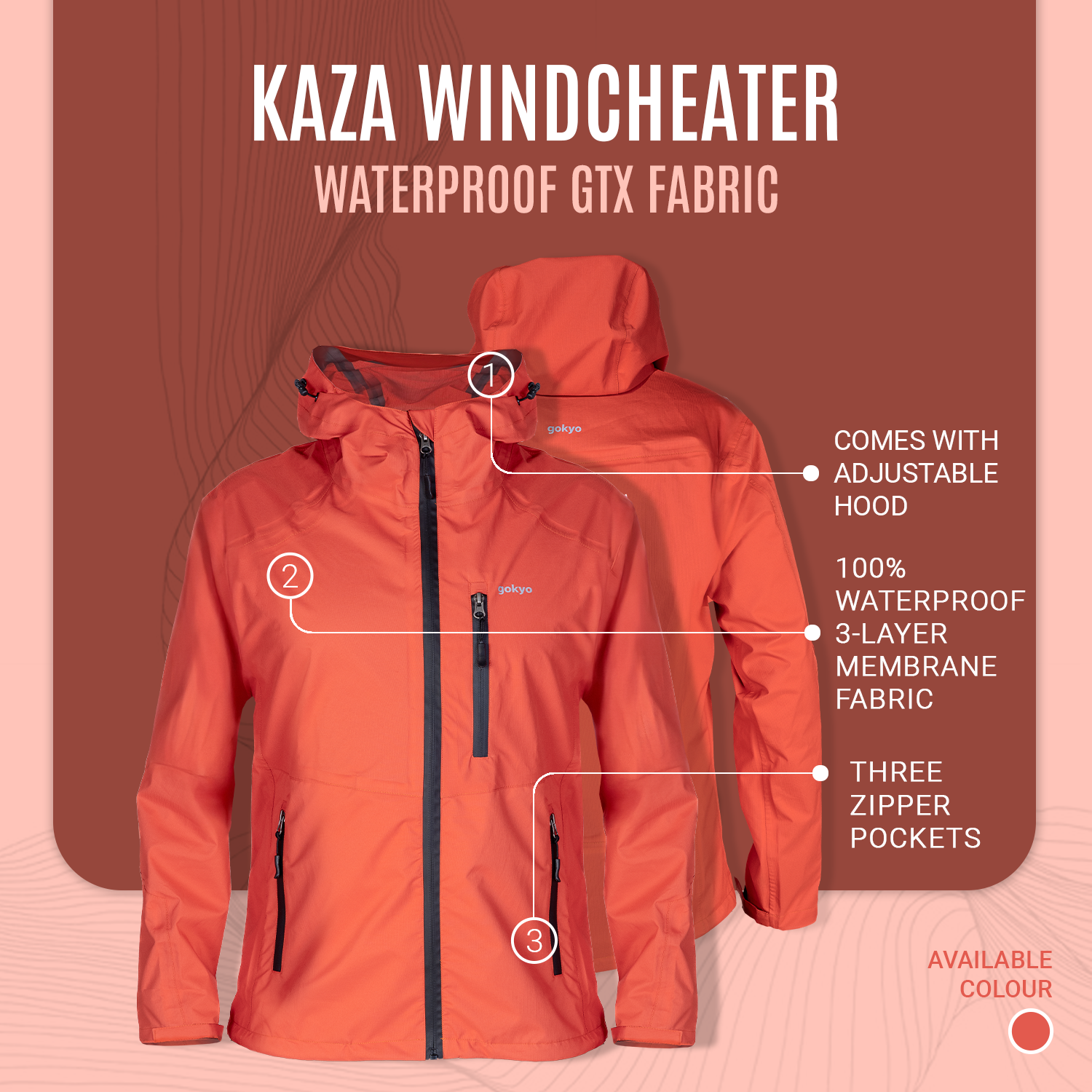 Buy Gokyo Kaza Waterproof Windcheater GTX Fabric | Jackets at Gokyo Outdoor Clothing & Gear