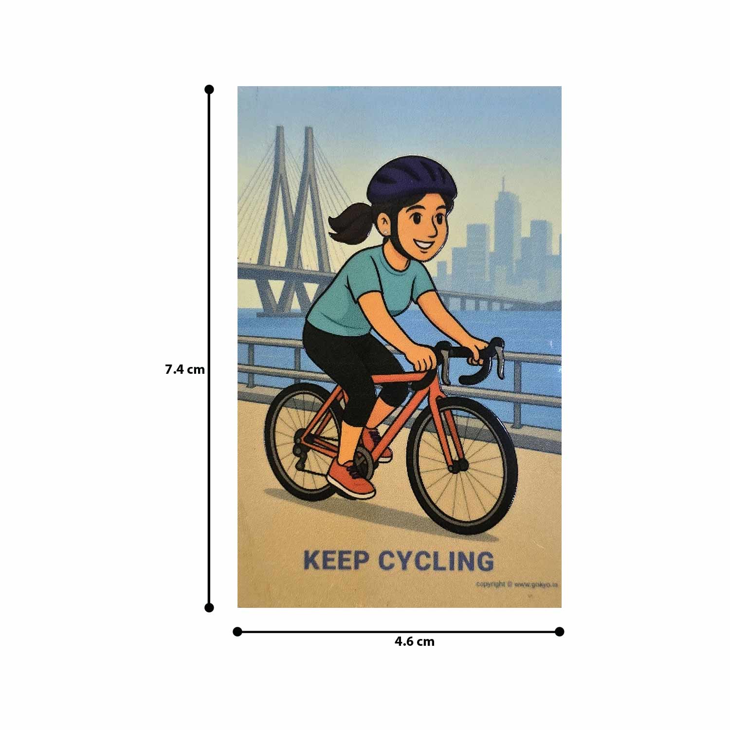 Buy Gokyo Keep Cycling Magnet Female | Souvenirs at Gokyo Outdoor Clothing & Gear