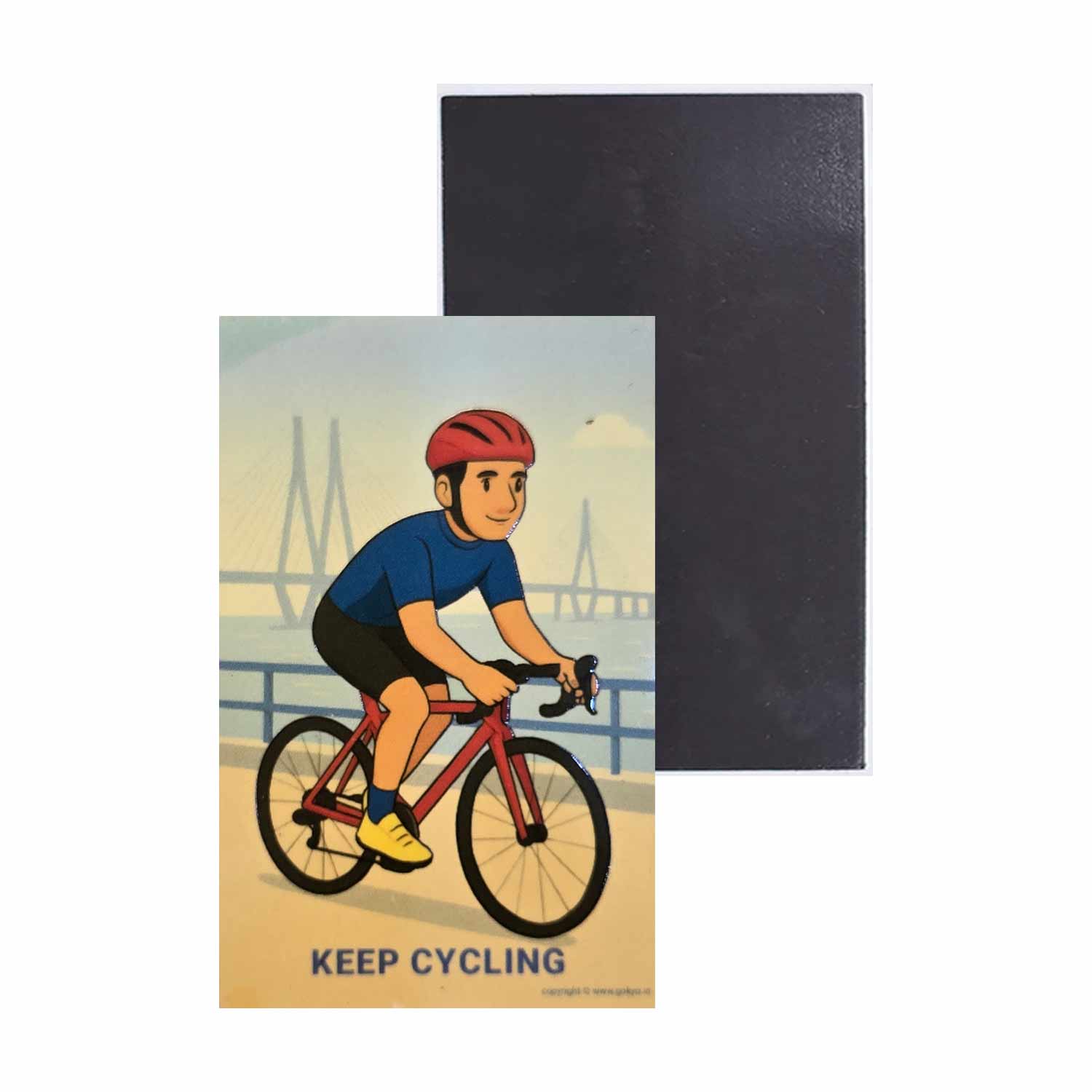 Buy Gokyo Keep Cycling Magnet Male | Souvenirs at Gokyo Outdoor Clothing & Gear