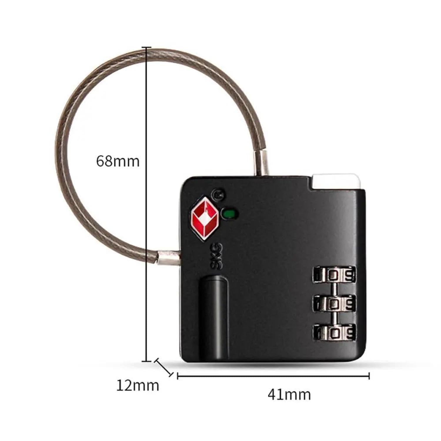 Buy Gokyo Lock 3 Digit Wire Rope Bend - TSA Approved | Locks at Gokyo Outdoor Clothing & Gear