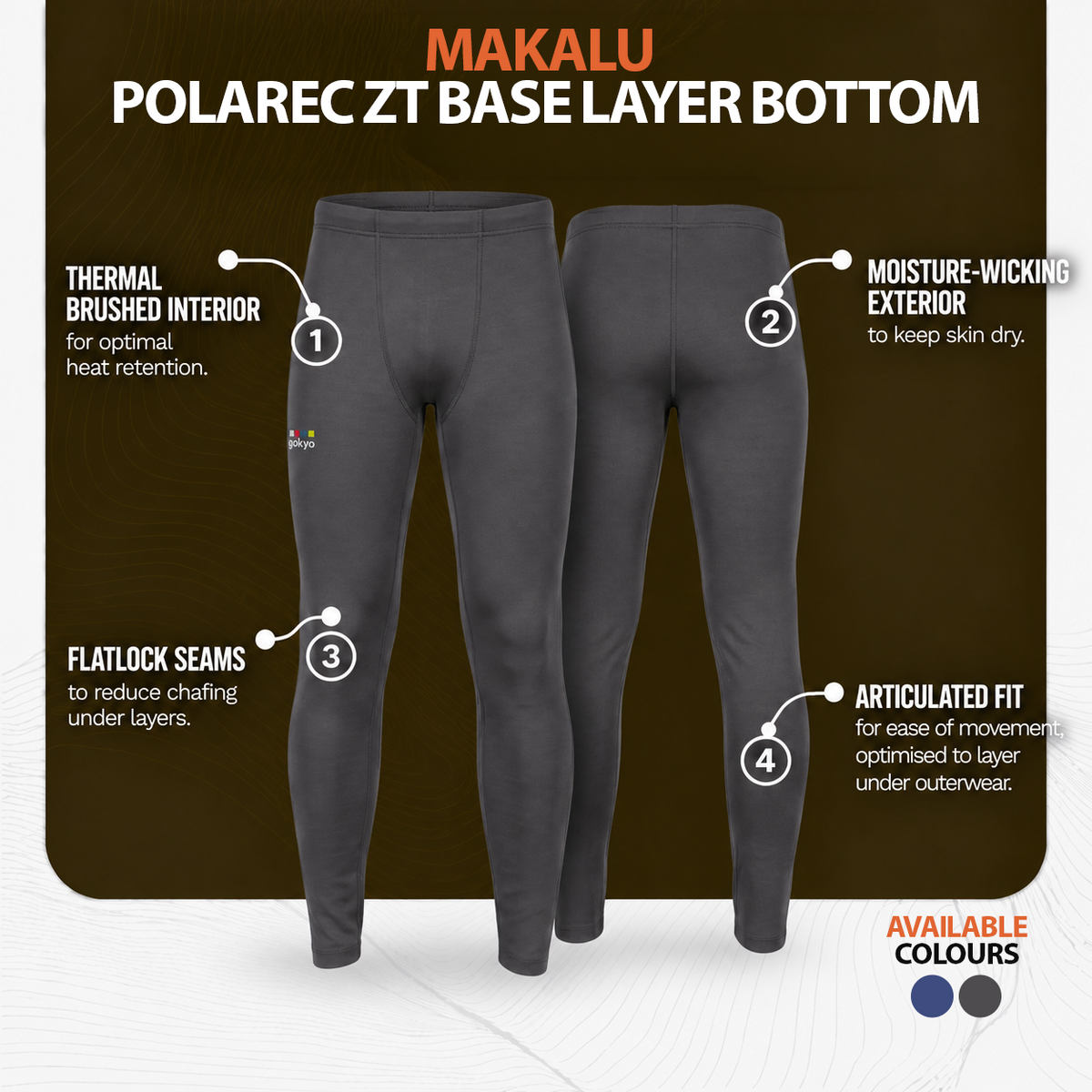 Buy Gokyo Makalu Polarec ZT Base Layer Bottom | Base Layer Thermals at Gokyo Outdoor Clothing & Gear