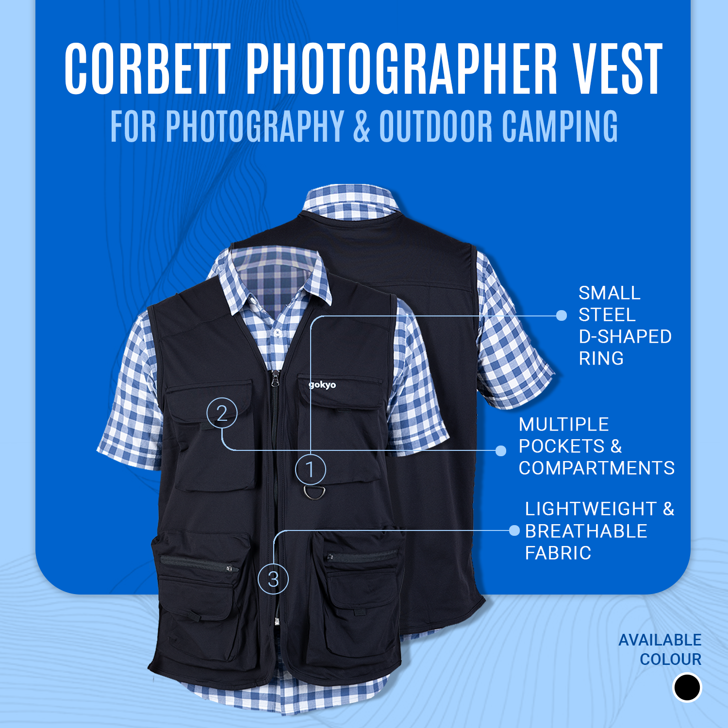 Buy Gokyo Corbett Photographer Vest | Jackets at Gokyo Outdoor Clothing & Gear