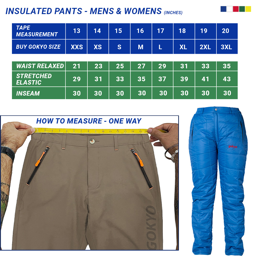 Buy Gokyo Annapurna Insulated Camp Pants - Men | Insulated Pants at Gokyo Outdoor Clothing & Gear