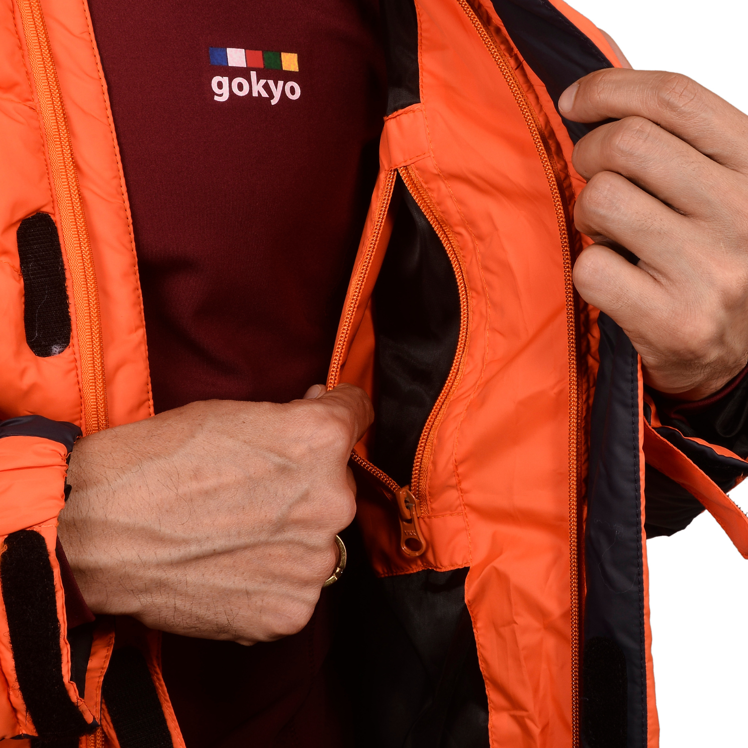 Velcro-over-zipper-seal