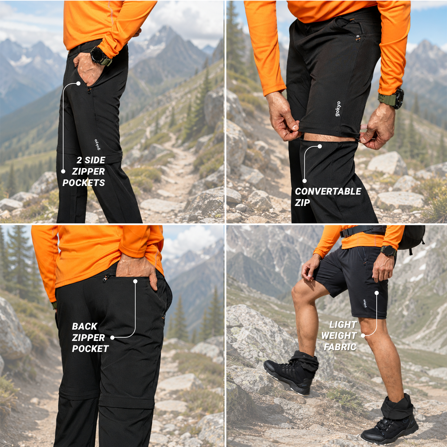Buy Gokyo Kalimpong Convertible Pants | Mens Trekking & Hiking Pants at Gokyo Outdoor Clothing & Gear