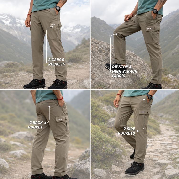 Buy Gokyo Kalimpong Dry Fit Cargo Hiking Pants | Mens Trekking & Hiking Pants at Gokyo Outdoor Clothing & Gear