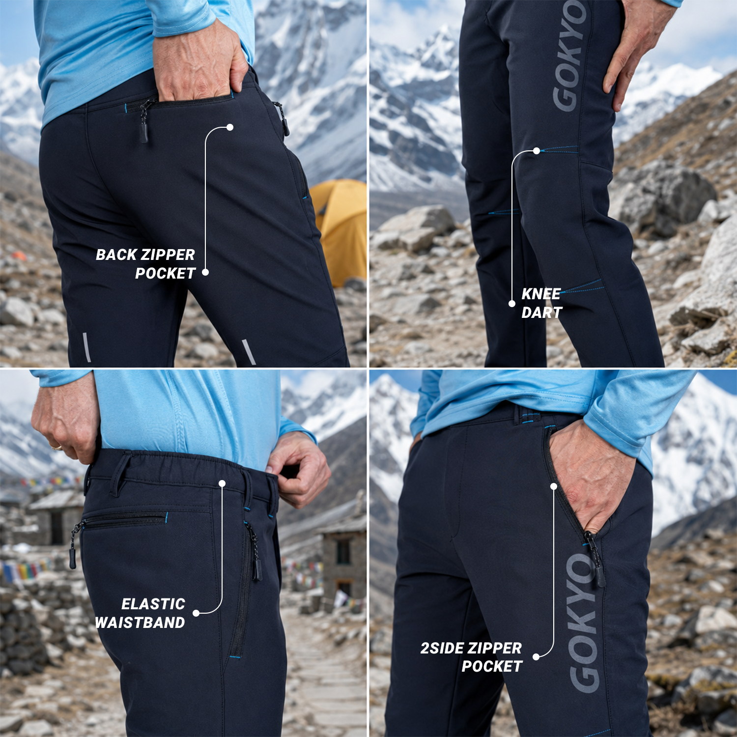 Buy Gokyo Makalu Cold Weather Trekking & Travel Pants | Mens Trekking & Hiking Pants at Gokyo Outdoor Clothing & Gear