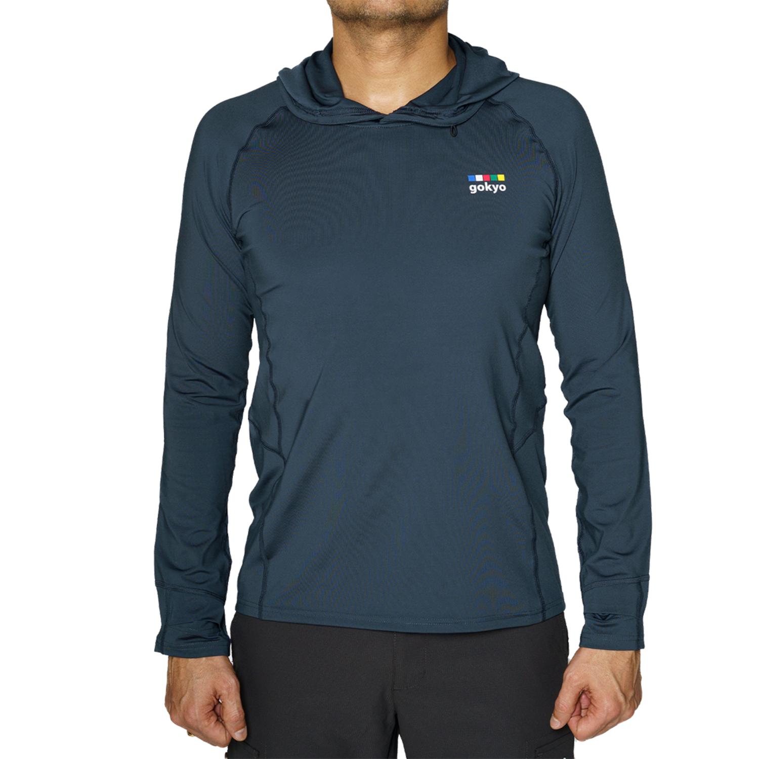 Buy Gokyo Zermatt Sunshirt Hoodie Grey | Trekking & Hiking T-shirts at Gokyo Outdoor Clothing & Gear