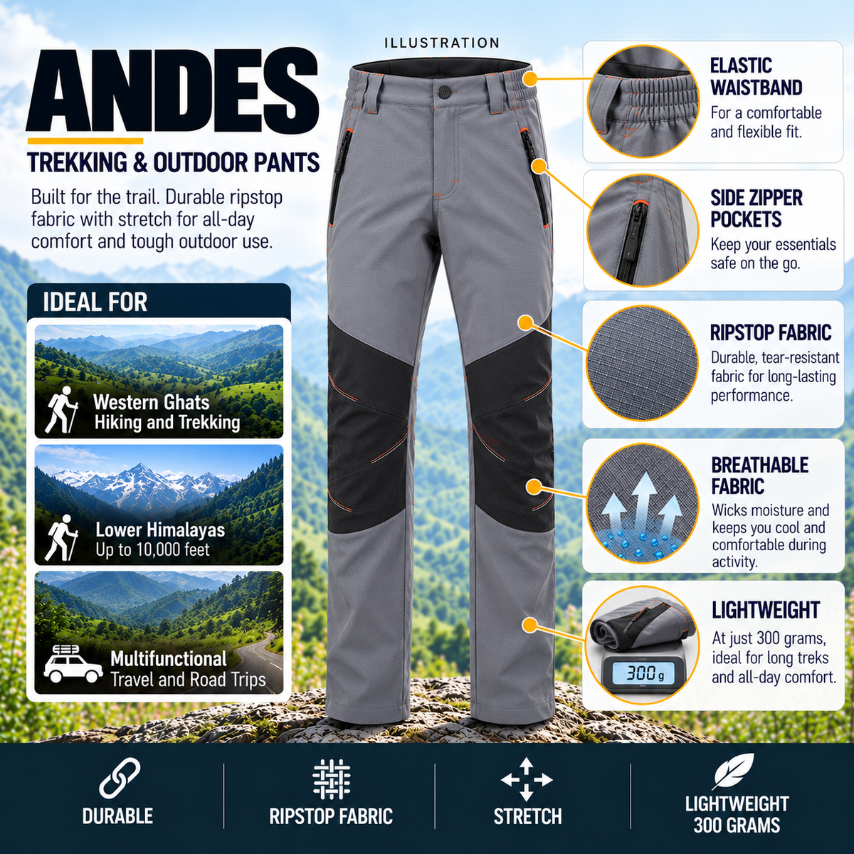 Buy Gokyo Andes Trekking & Outdoor Pants | Mens Trekking & Hiking Pants at Gokyo Outdoor Clothing & Gear