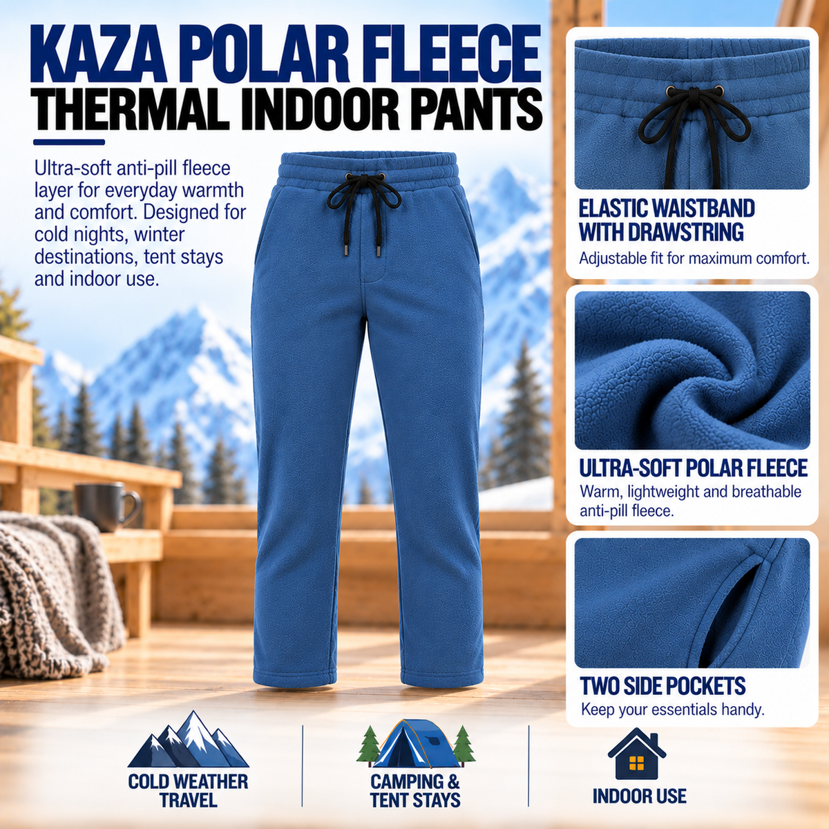 Buy Gokyo Kaza Women’s Polar Fleece Thermal Indoor Pants | Trekking & Hiking Pants at Gokyo Outdoor Clothing & Gear