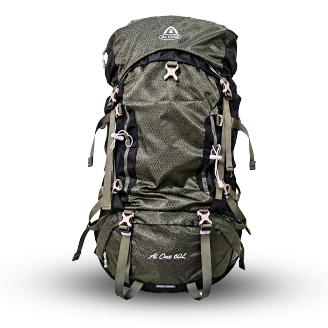AI One 60L trekking backpack front view