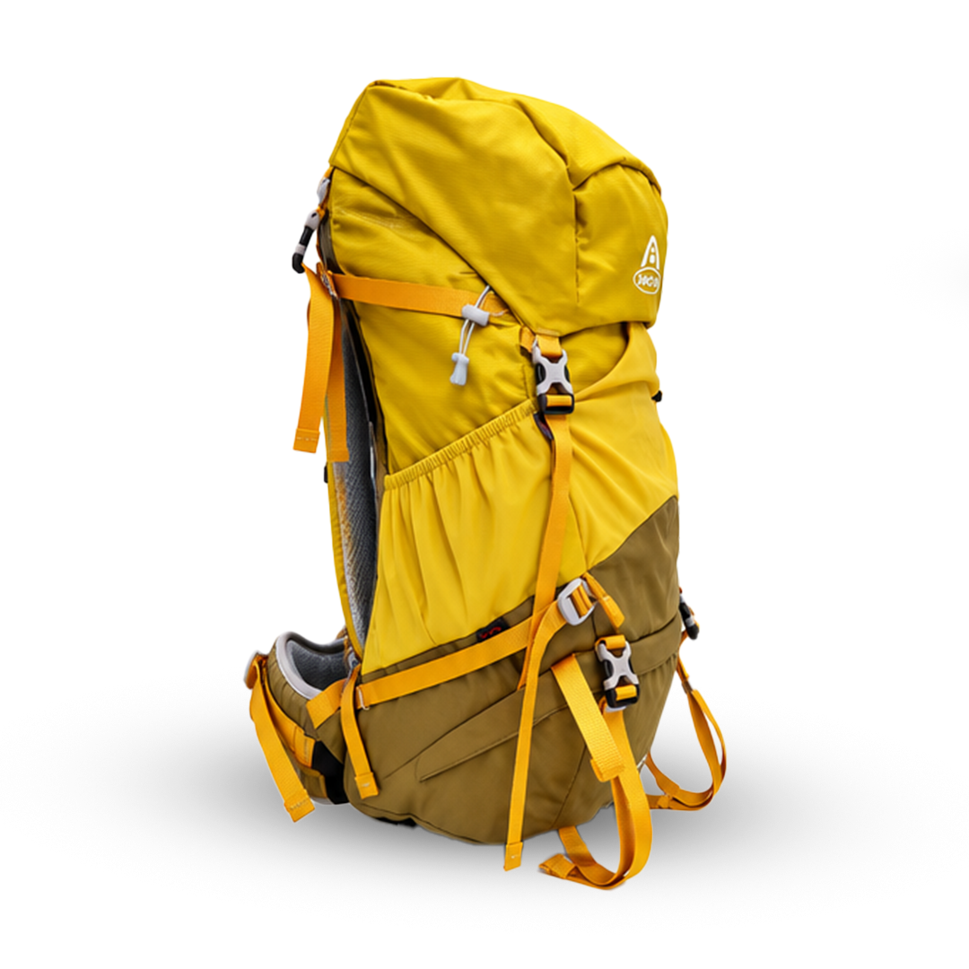 AI One 55L trekking backpack alternate side view