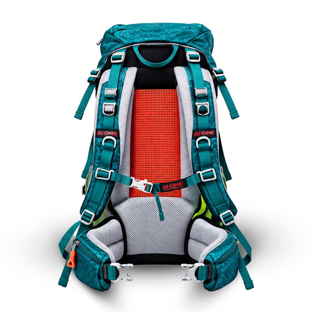 Ai One Walking 45+5L trekking backpack padded back and harness system