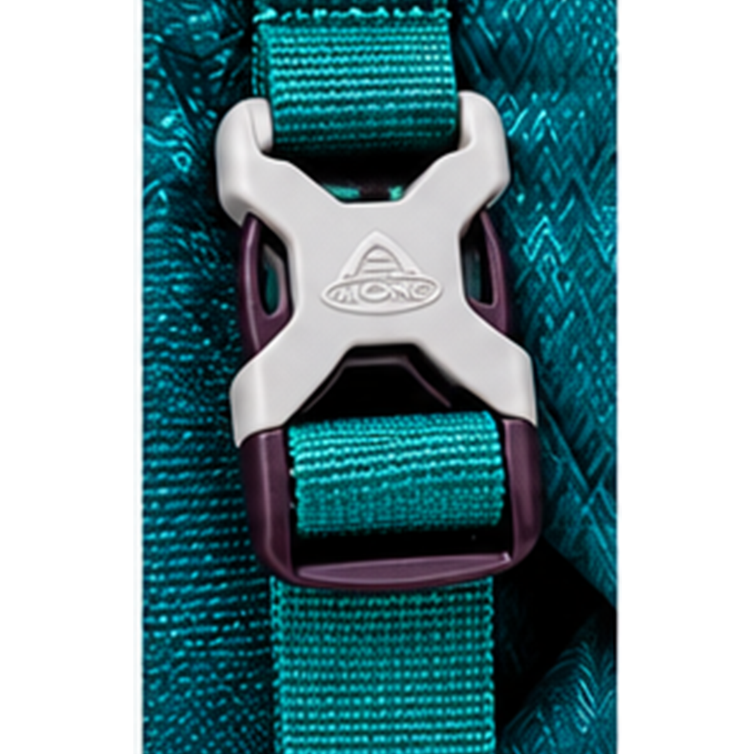Ai One branded trekking backpack buckle detail