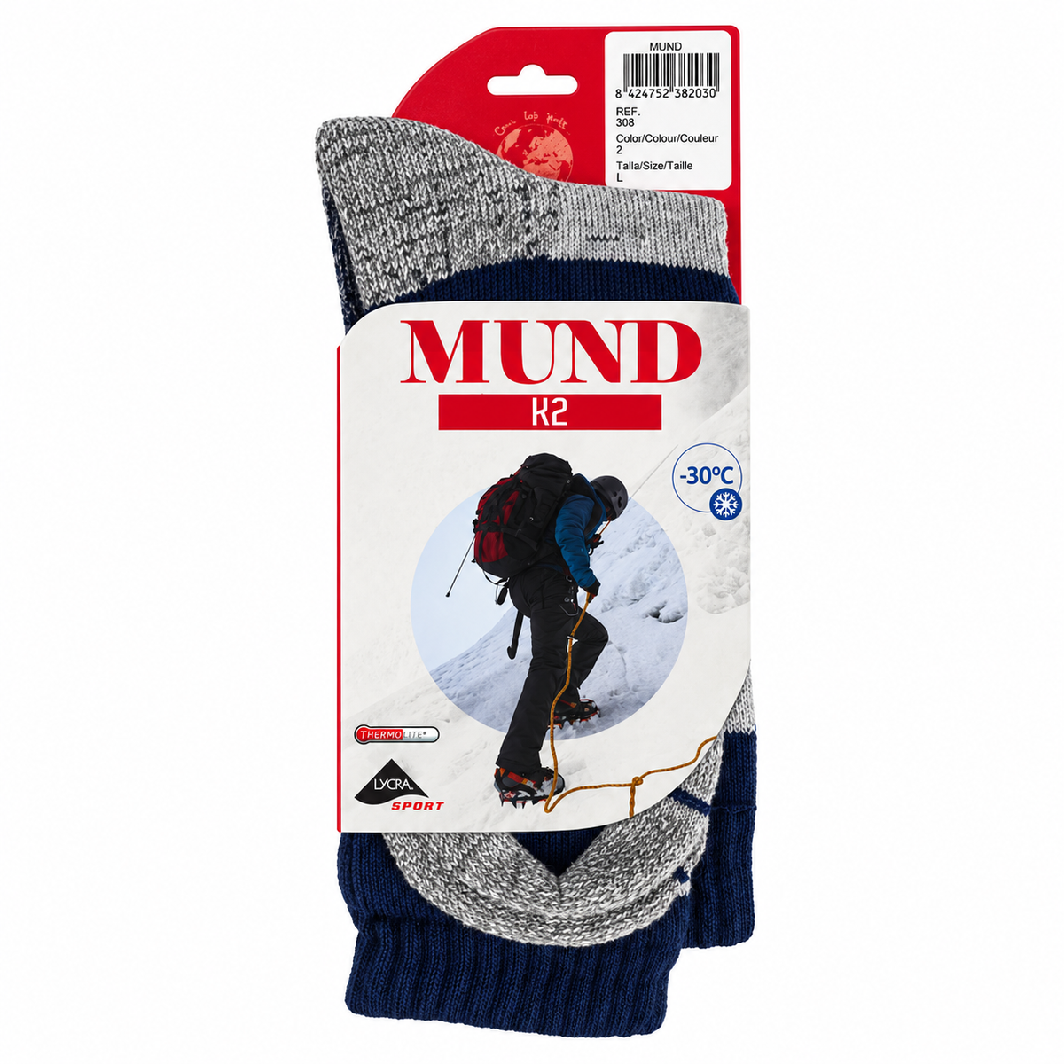 MUND K2 Trekking & Cold Weather Socks for -30º C