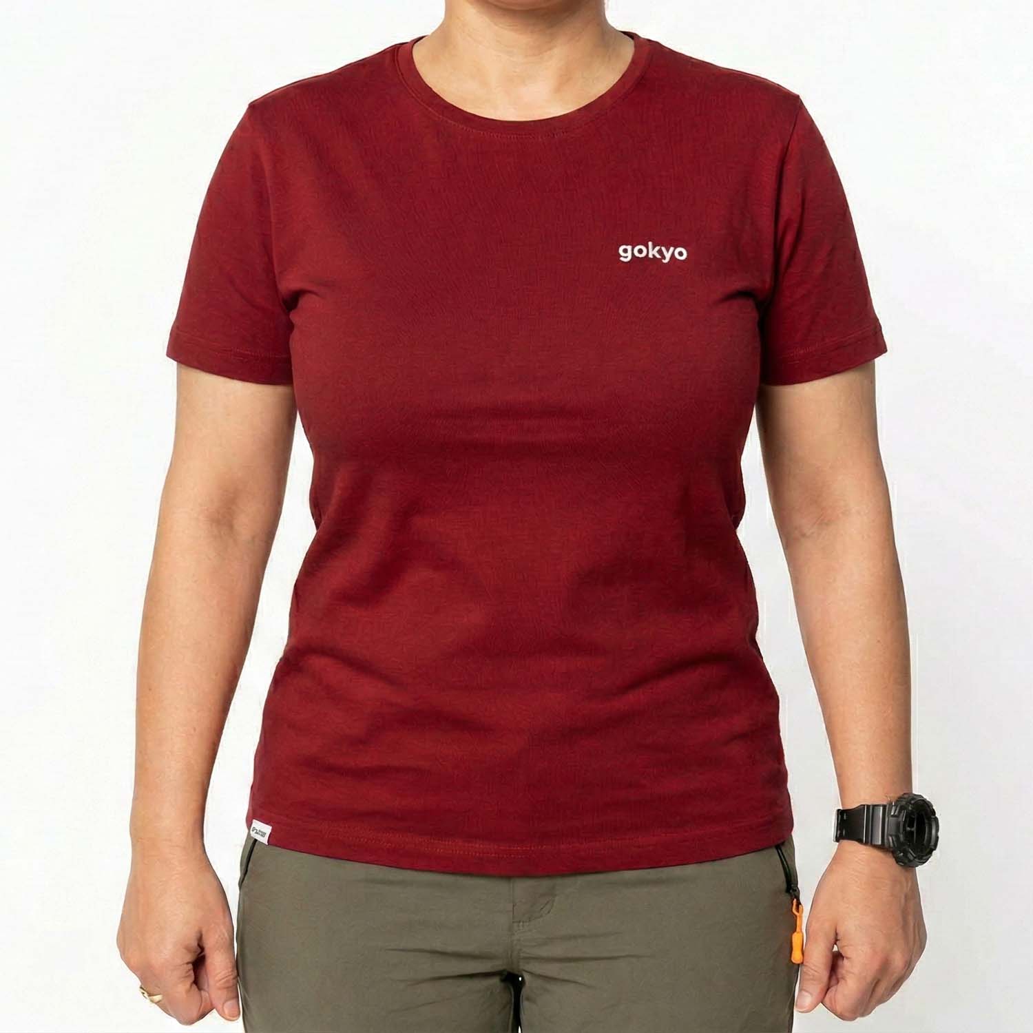 Buy Gokyo Gokyo Originals Cotton Tshirt - Women Maroon | Trekking & Hiking T-shirts at Gokyo Outdoor Clothing & Gear