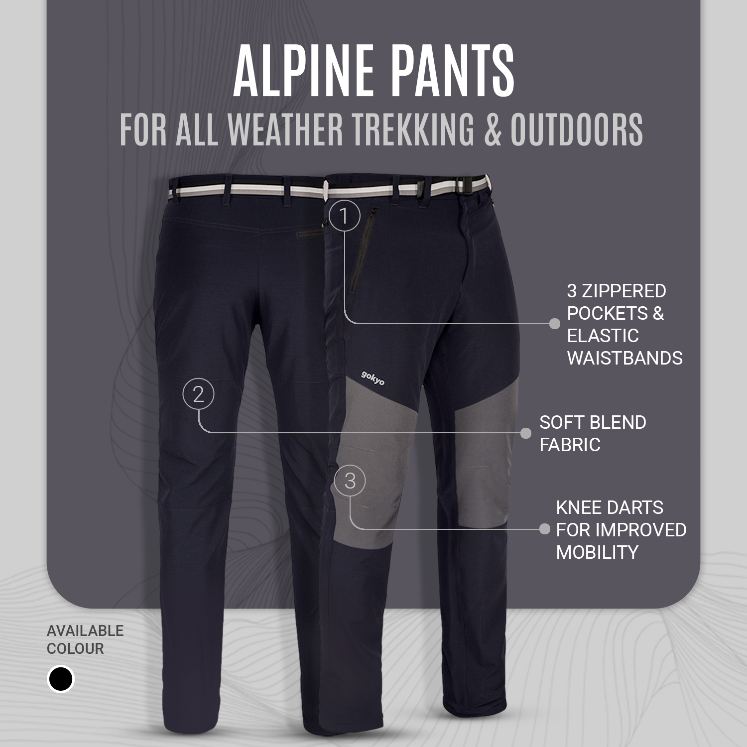 Buy Gokyo Alpine All Weather Trekking Pants | Mens Trekking & Hiking Pants at Gokyo Outdoor Clothing & Gear