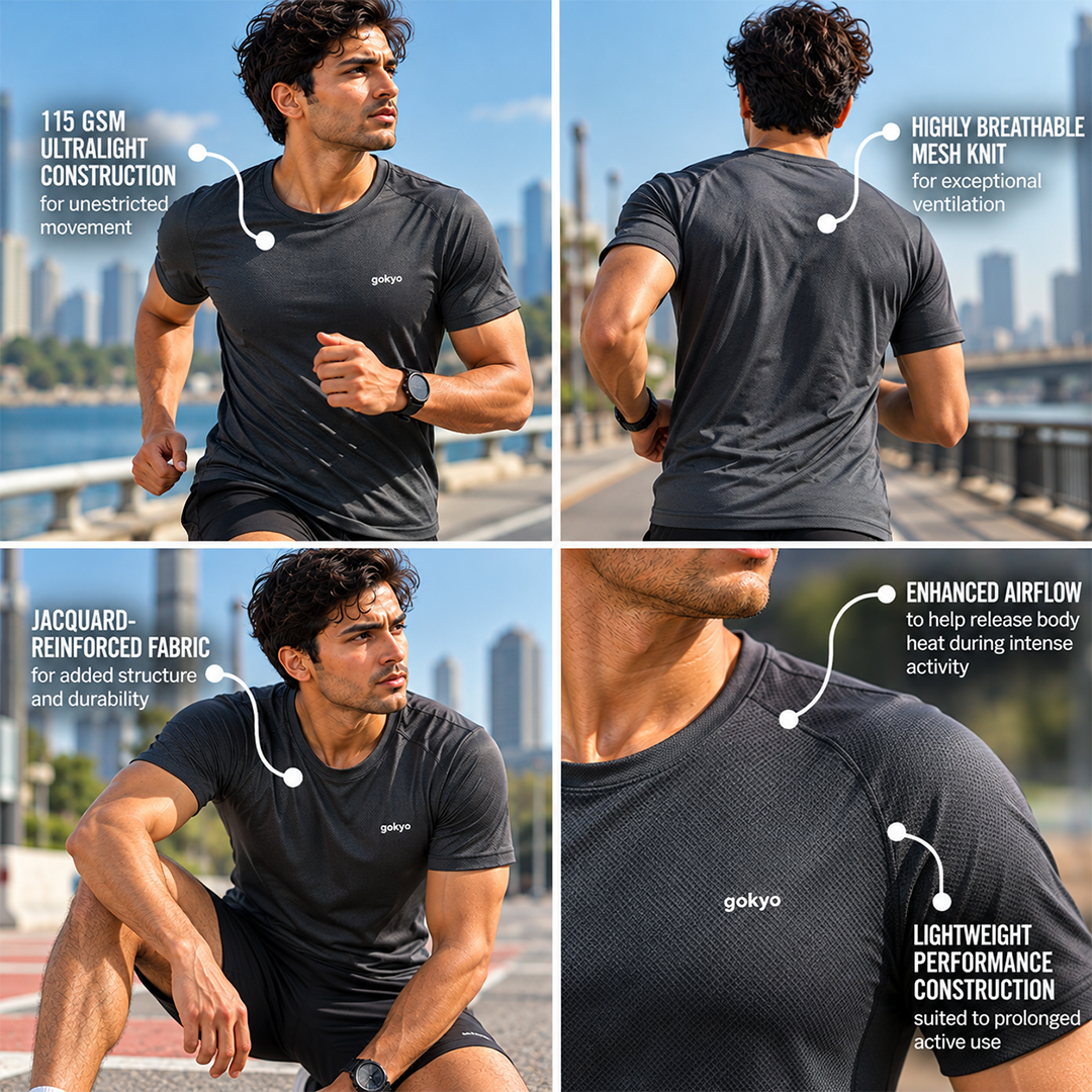 Buy Gokyo Aero Apex Mesh-Knit Activewear T-Shirt | Trekking & Hiking T-shirts at Gokyo Outdoor Clothing & Gear