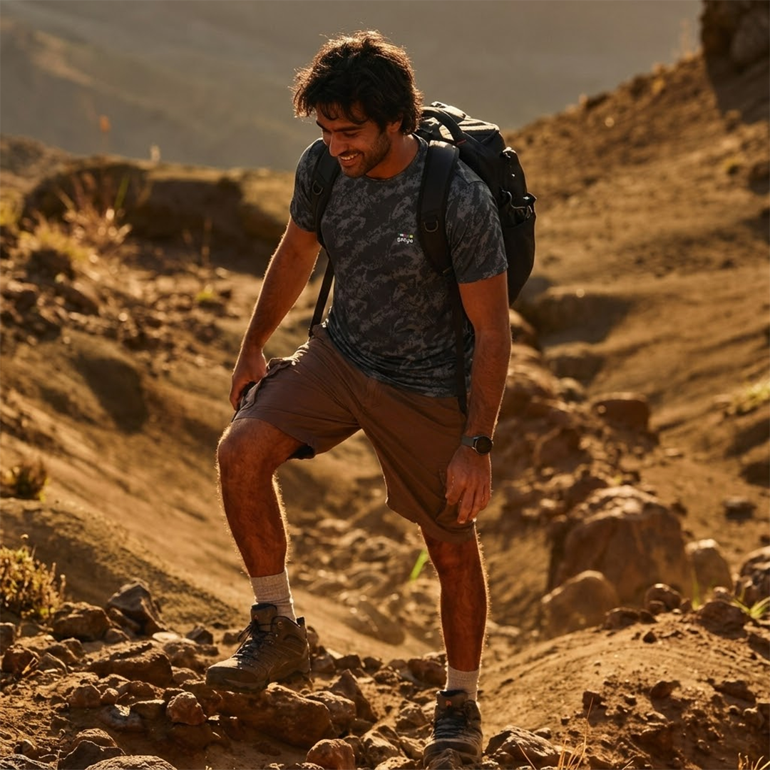 Buy Gokyo Aero Camo Antimicrobial Outdoor Activewear T-Shirt | Trekking & Hiking T-shirts at Gokyo Outdoor Clothing & Gear