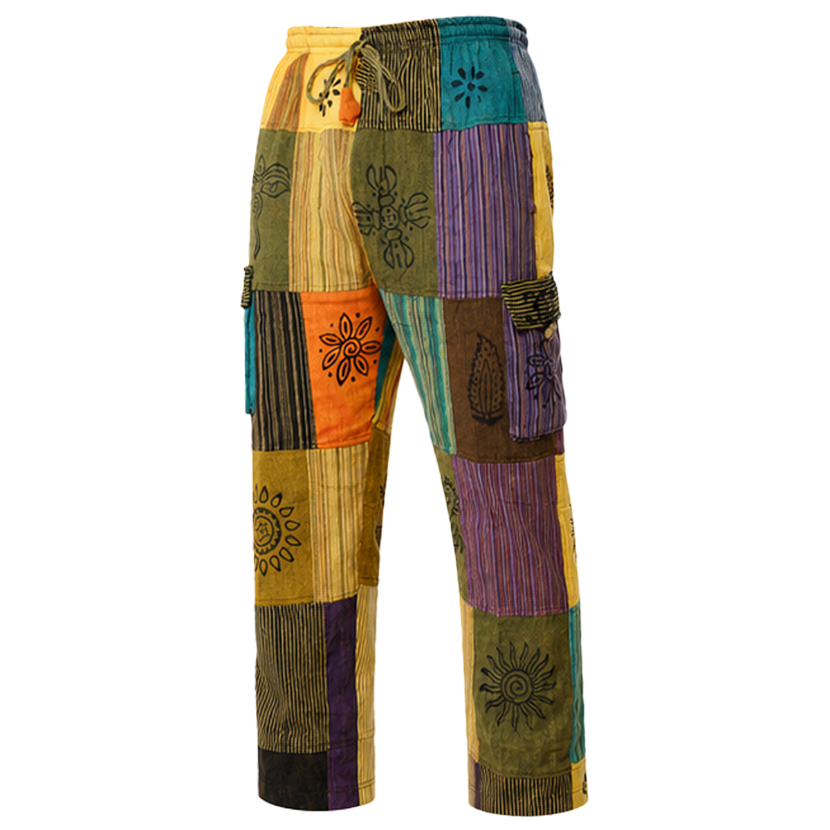 Buy Gokyo Bali Block-Printed Cotton Drift Pants | Mens Trekking & Hiking Pants at Gokyo Outdoor Clothing & Gear