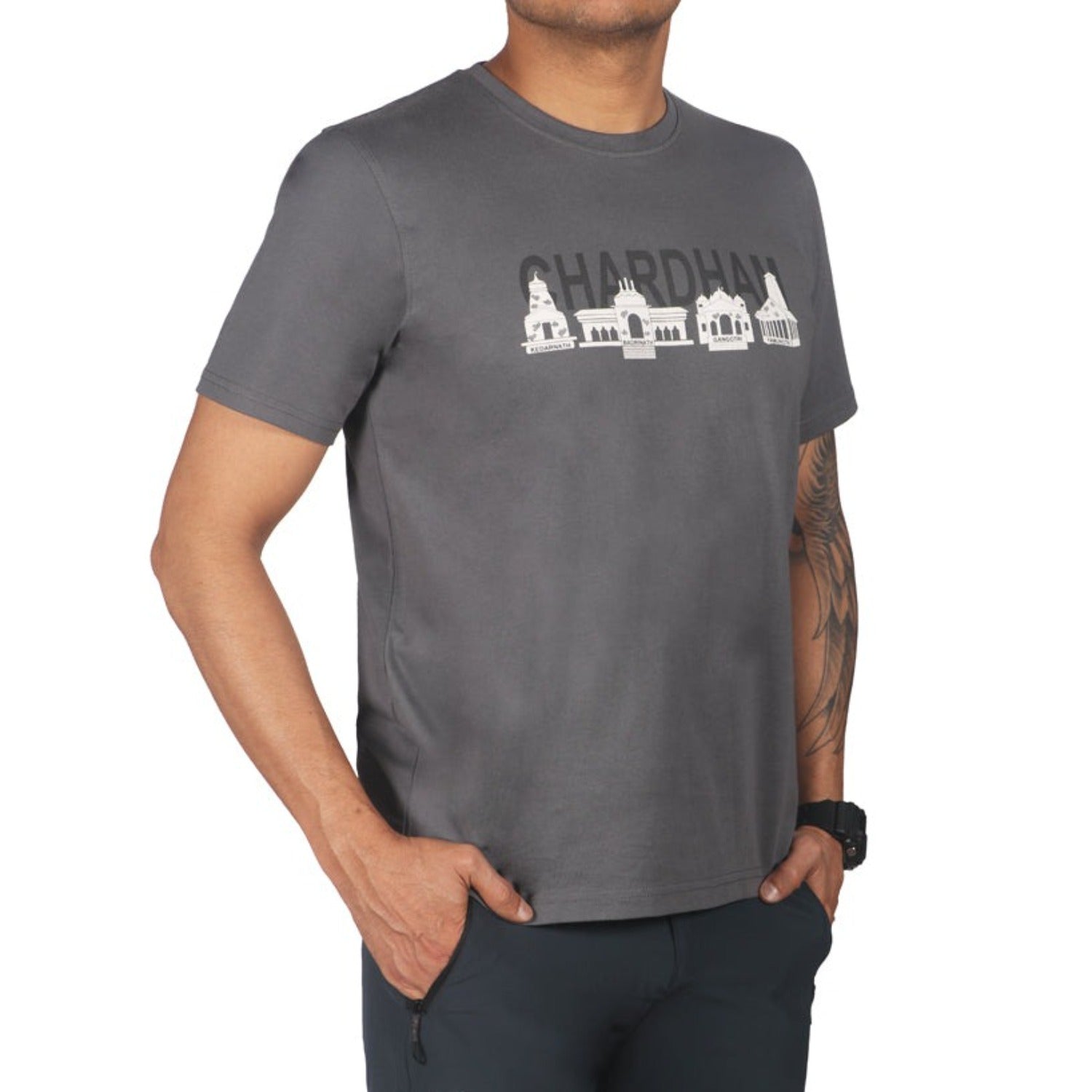Buy Gokyo GOKYO Originals Tshirt - Char Dham Print | Trekking & Hiking T-shirts at Gokyo Outdoor Clothing & Gear