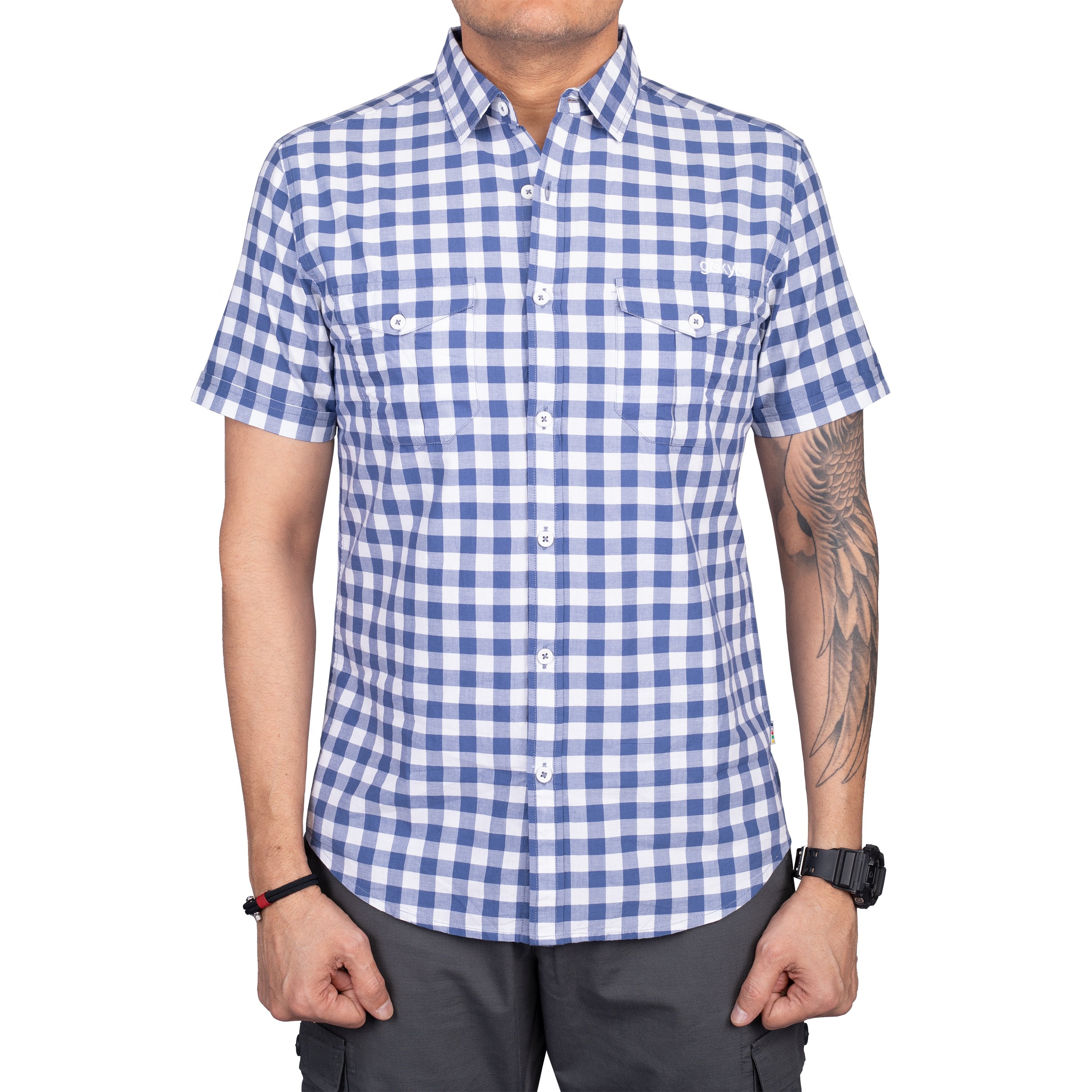 Buy Gokyo Corbett Cargo Half Sleeve Shirt Blue | Shirts at Gokyo Outdoor Clothing & Gear