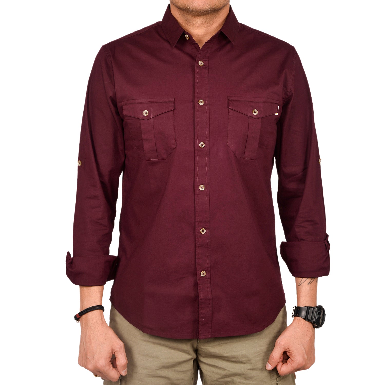 Buy Gokyo Corbett Cargo Full Sleeve Shirt Maroon | Shirts at Gokyo Outdoor Clothing & Gear