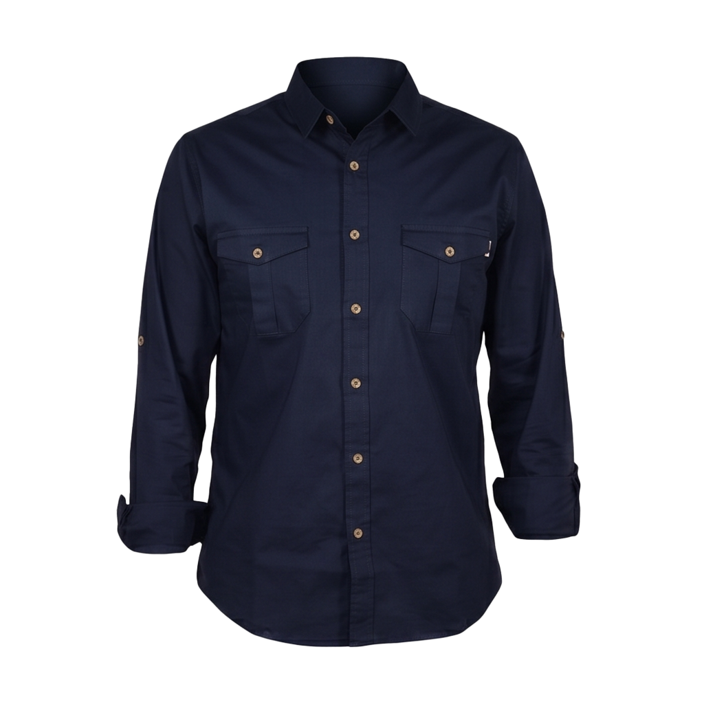 Buy Gokyo Corbett Cotton Stretch Cargo Shirt Navy Blue | Shirts at Gokyo Outdoor Clothing & Gear
