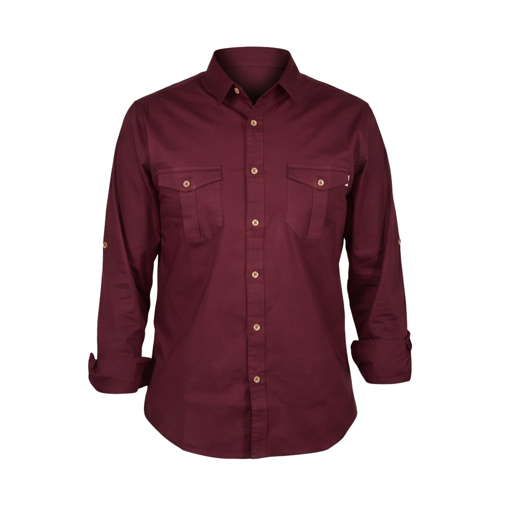 Buy Gokyo Corbett Cotton Stretch Cargo Shirt Maroon | Shirts at Gokyo Outdoor Clothing & Gear