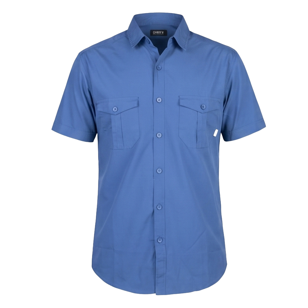 Buy Gokyo Corbett Cargo Half Sleeve Shirt- Solid Plain Blue | Shirts at Gokyo Outdoor Clothing & Gear